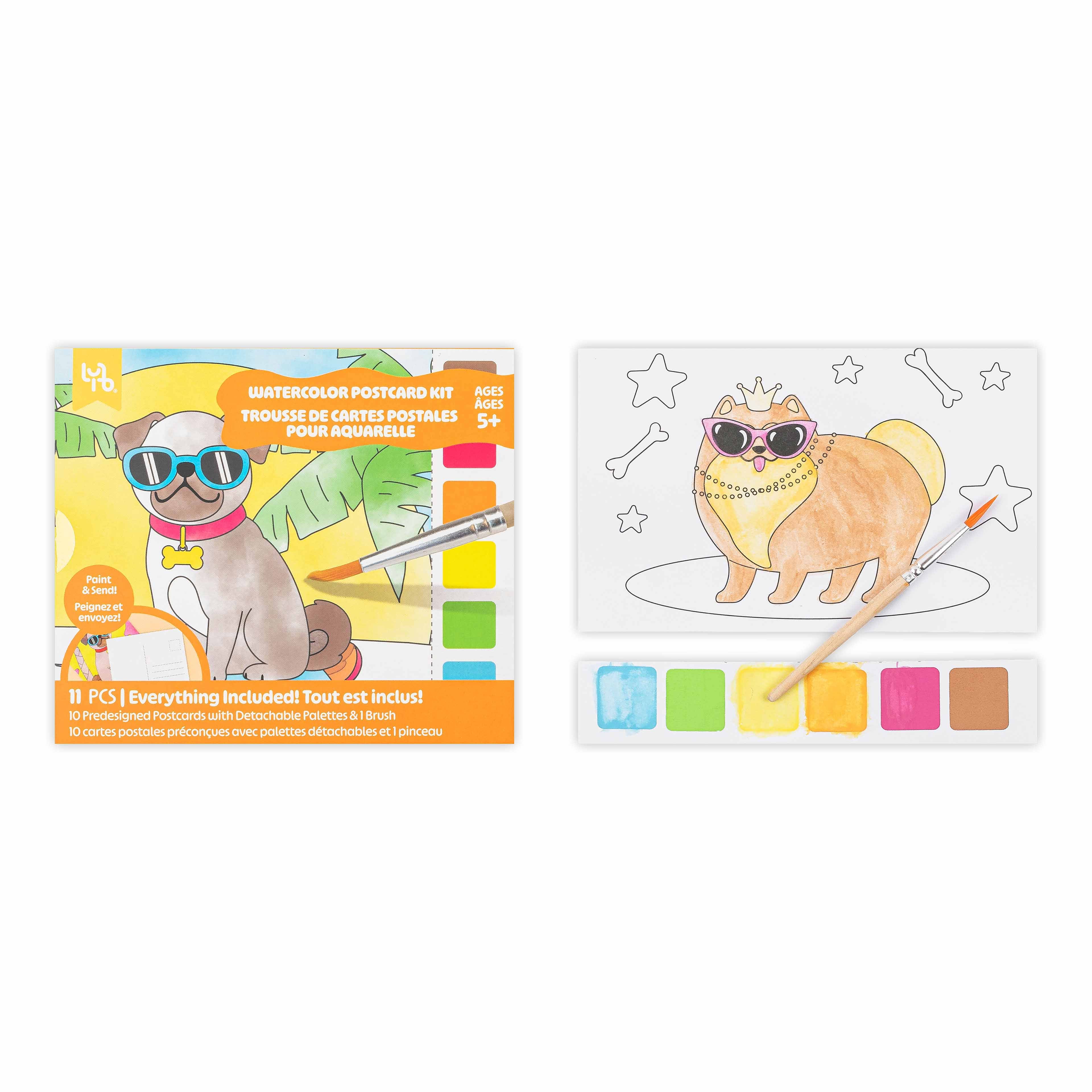 Little Yellow Bicycle&#xAE; Pets Watercolour Postcard Kit