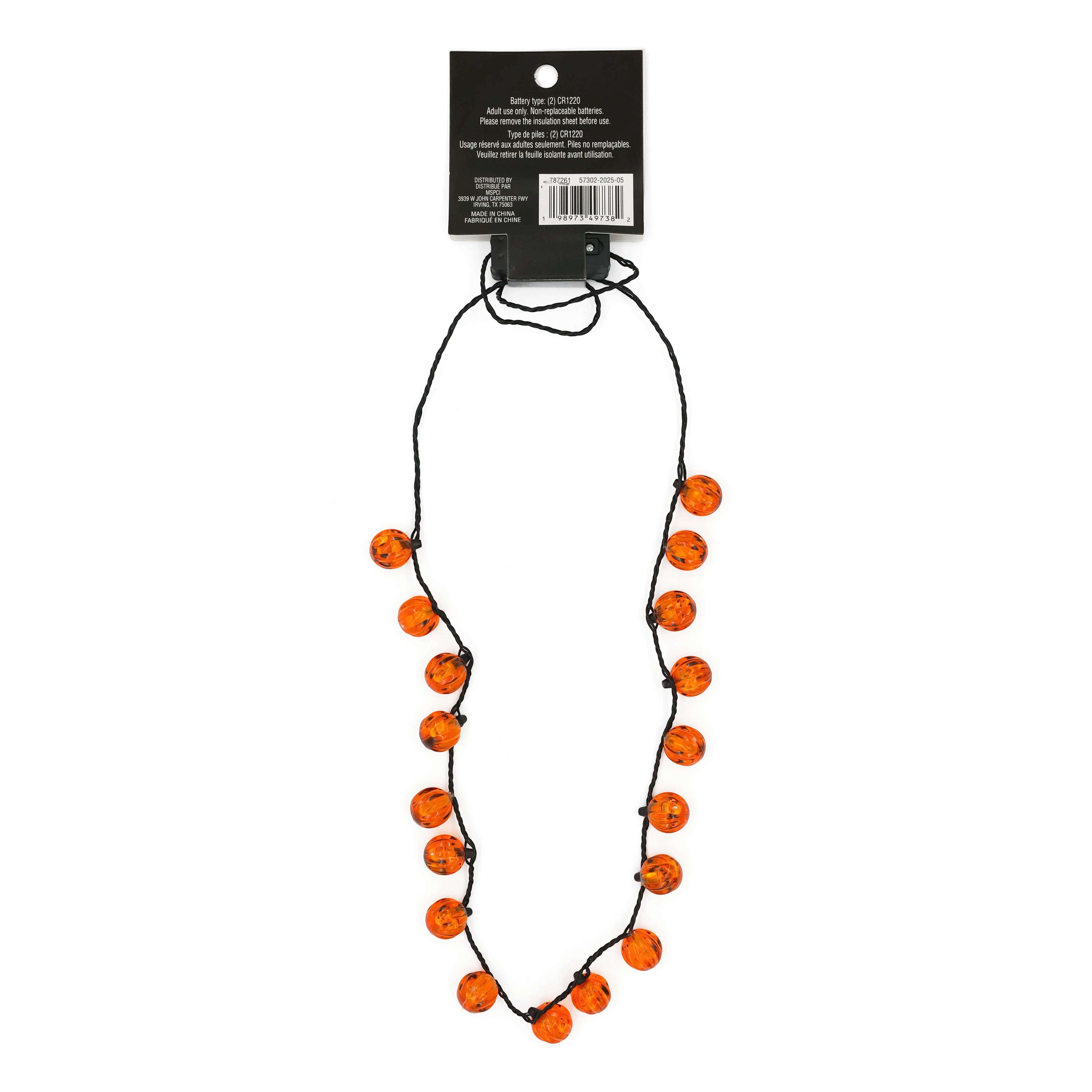 Jack-o&#x27;-Lantern Pumpkin Light Up Necklace by Celebrate It&#x2122;