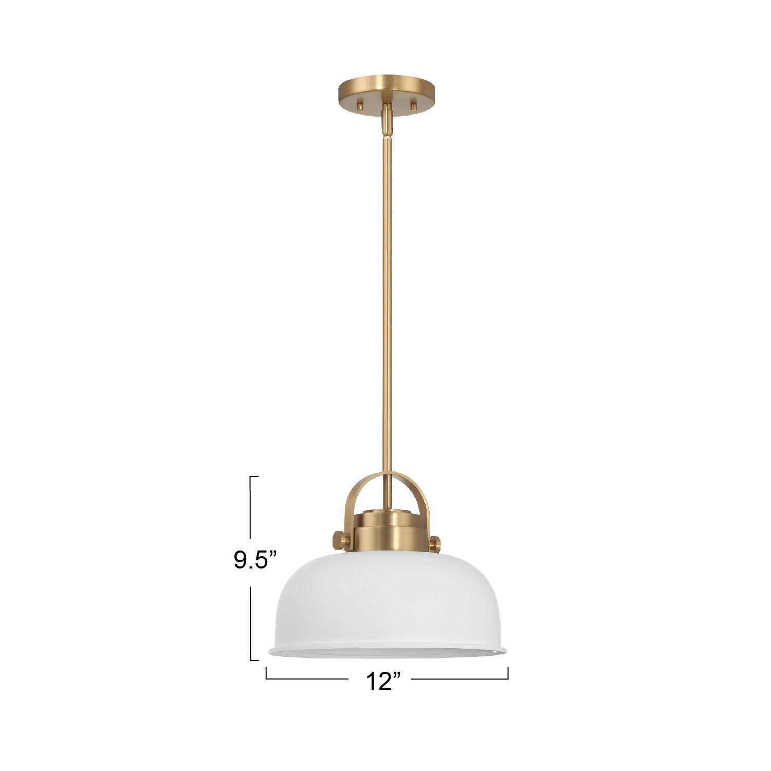 Arte White &#x26; Gold Industrial Metal 2-Tone Ceiling Light