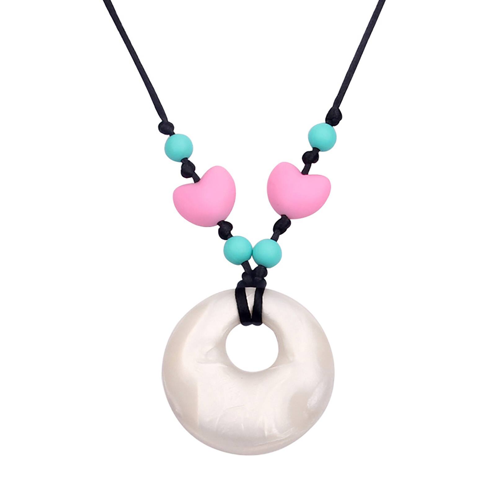 THE PENCIL GRIP Silicone Heart Style Teething Necklace