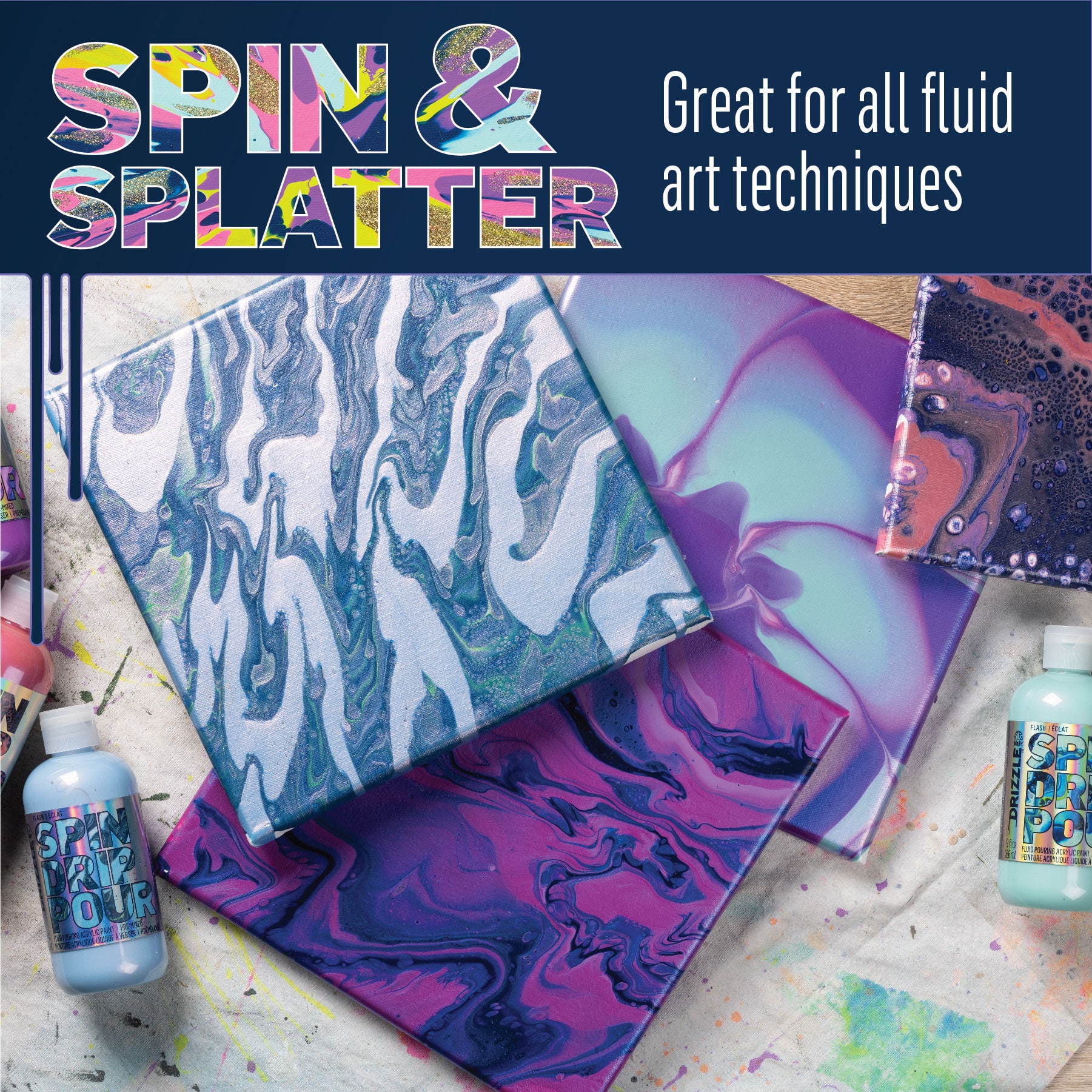 6 Pack: FolkArt® Drizzle™ Flash Pour Fluid Pouring Acrylic Paint