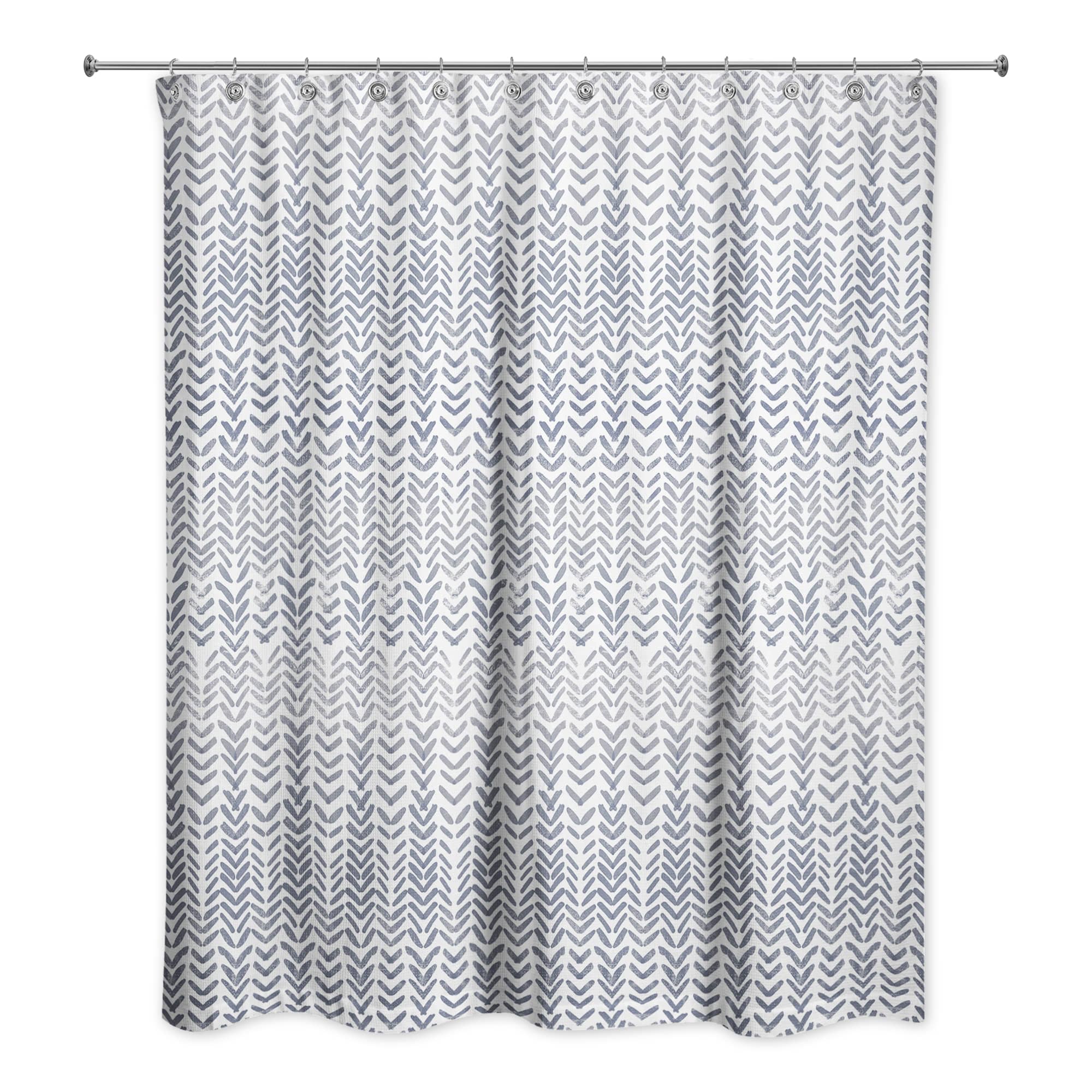 Herringbone Pattern 71" x 74" Shower Curtain