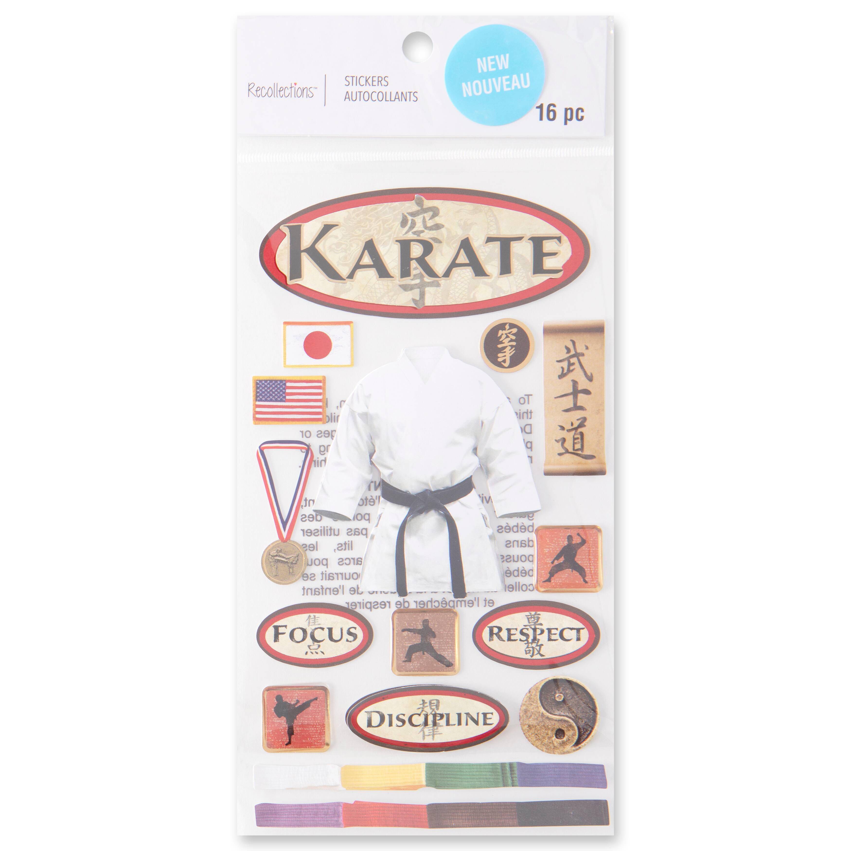 12 Pack: Karate Stickers by Recollections&#x2122;