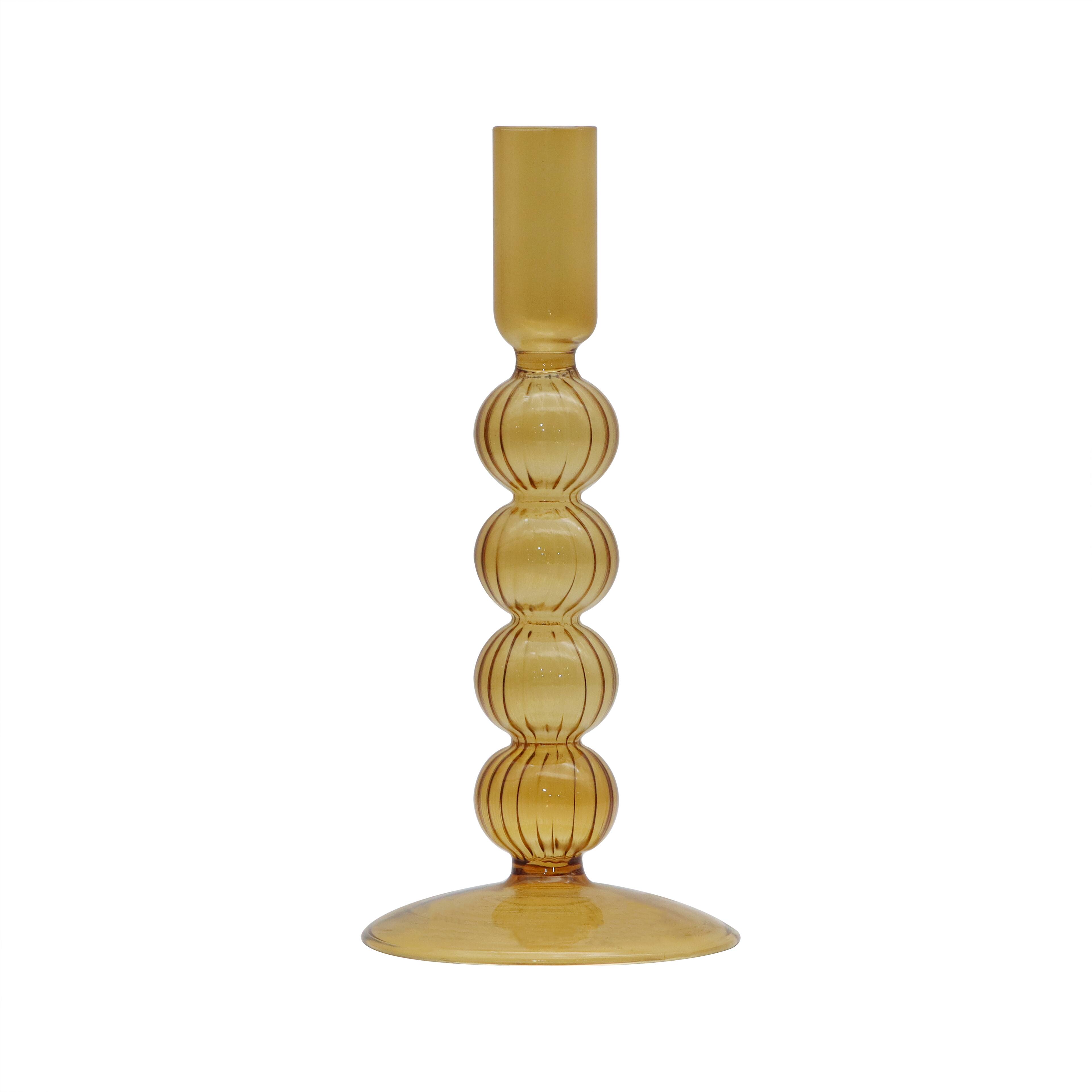 7.5" Bubble Glass Taper Candle Holder by Ashland®
