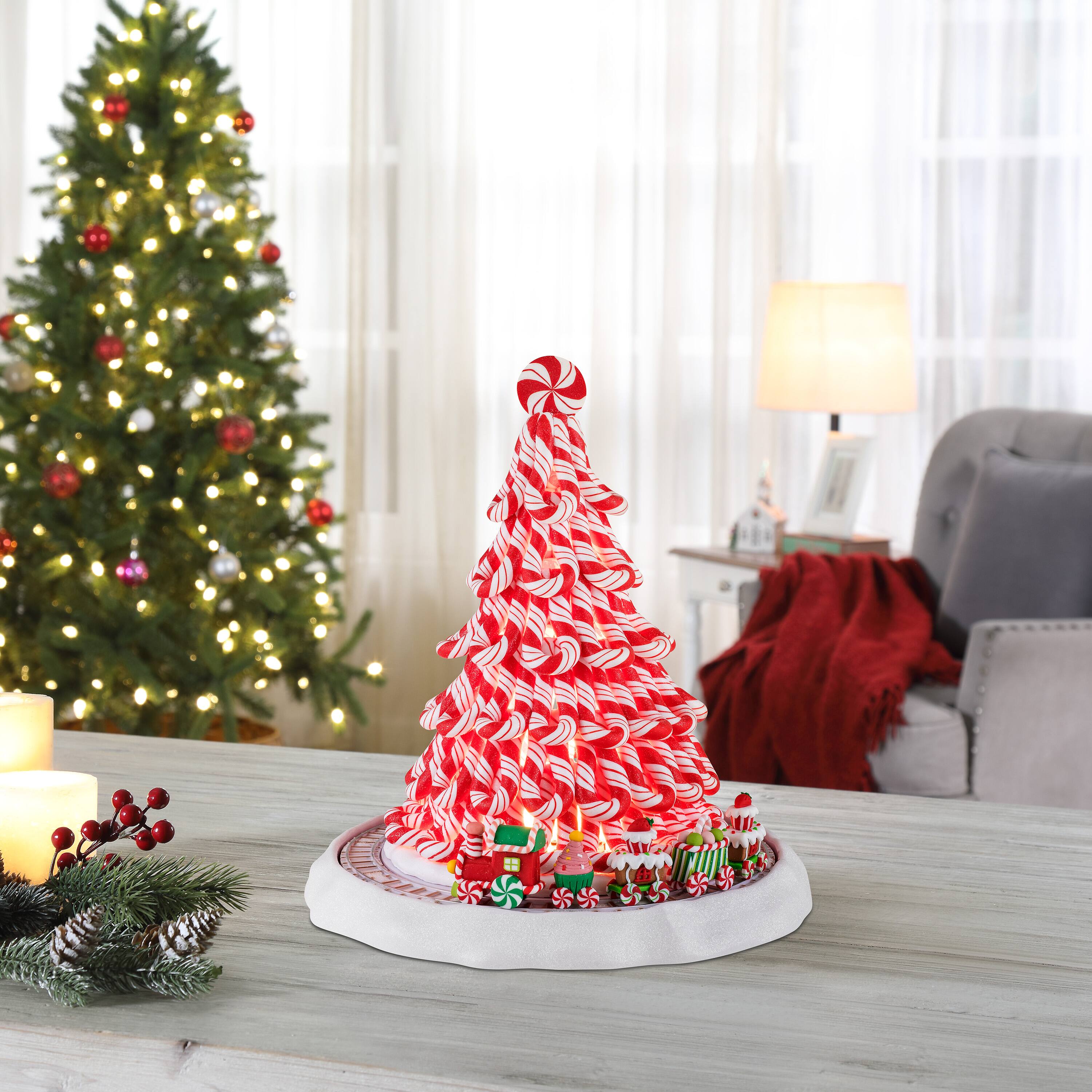 Mr. Christmas 12" Peppermint Tree With Train