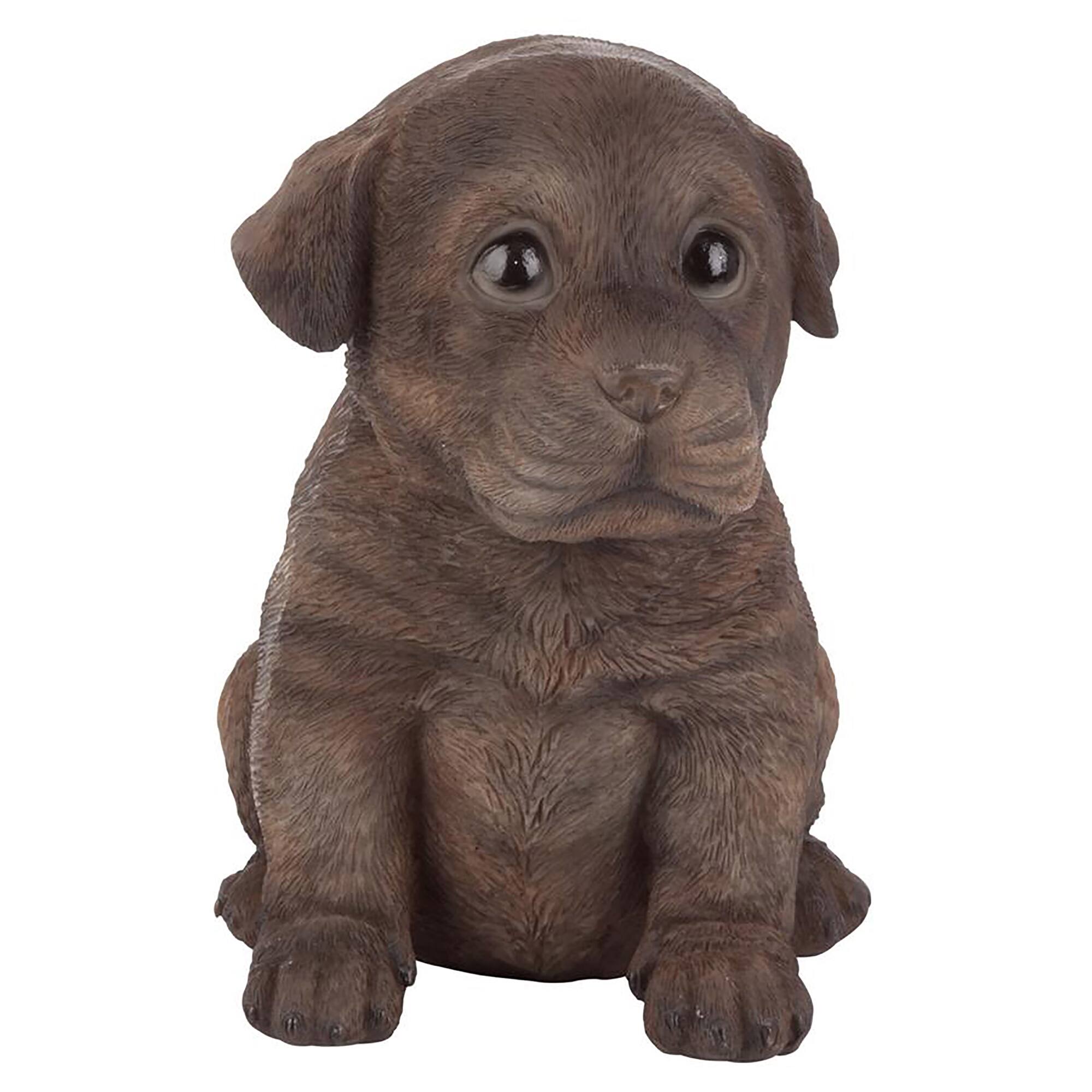 Design Toscano 6" Chocolate Lab Puppy Partner Collectible Dog Statue