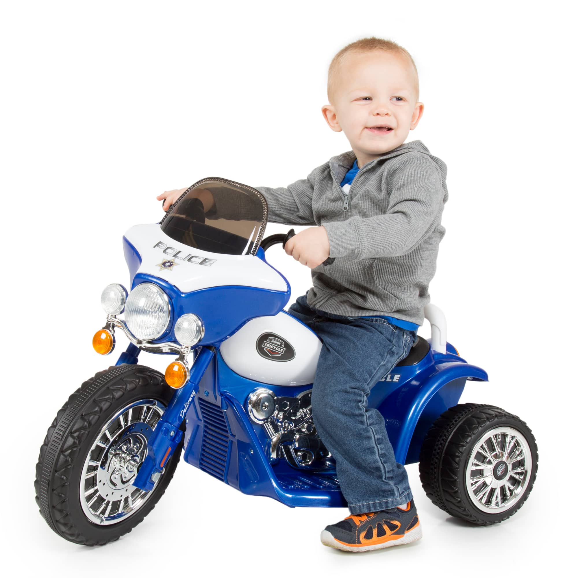 Toy Time Ride-On 3 Wheel Police Motorcycle