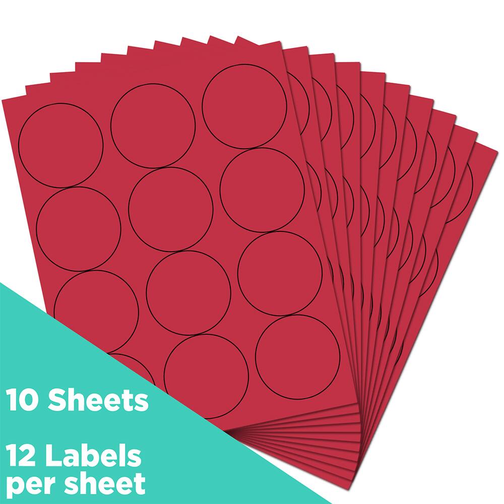 JAM Paper 2.5" Circle Product & Container Labels, 120ct.
