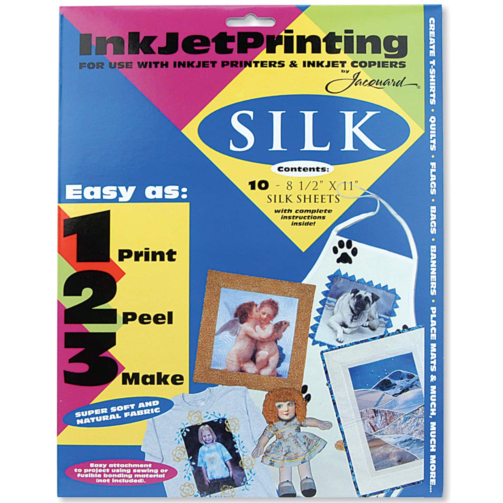 6 Packs: 10 ct. (60 total) Jacquard Inkjet Silk Sheets, 8.5&#x22; x 11&#x22;