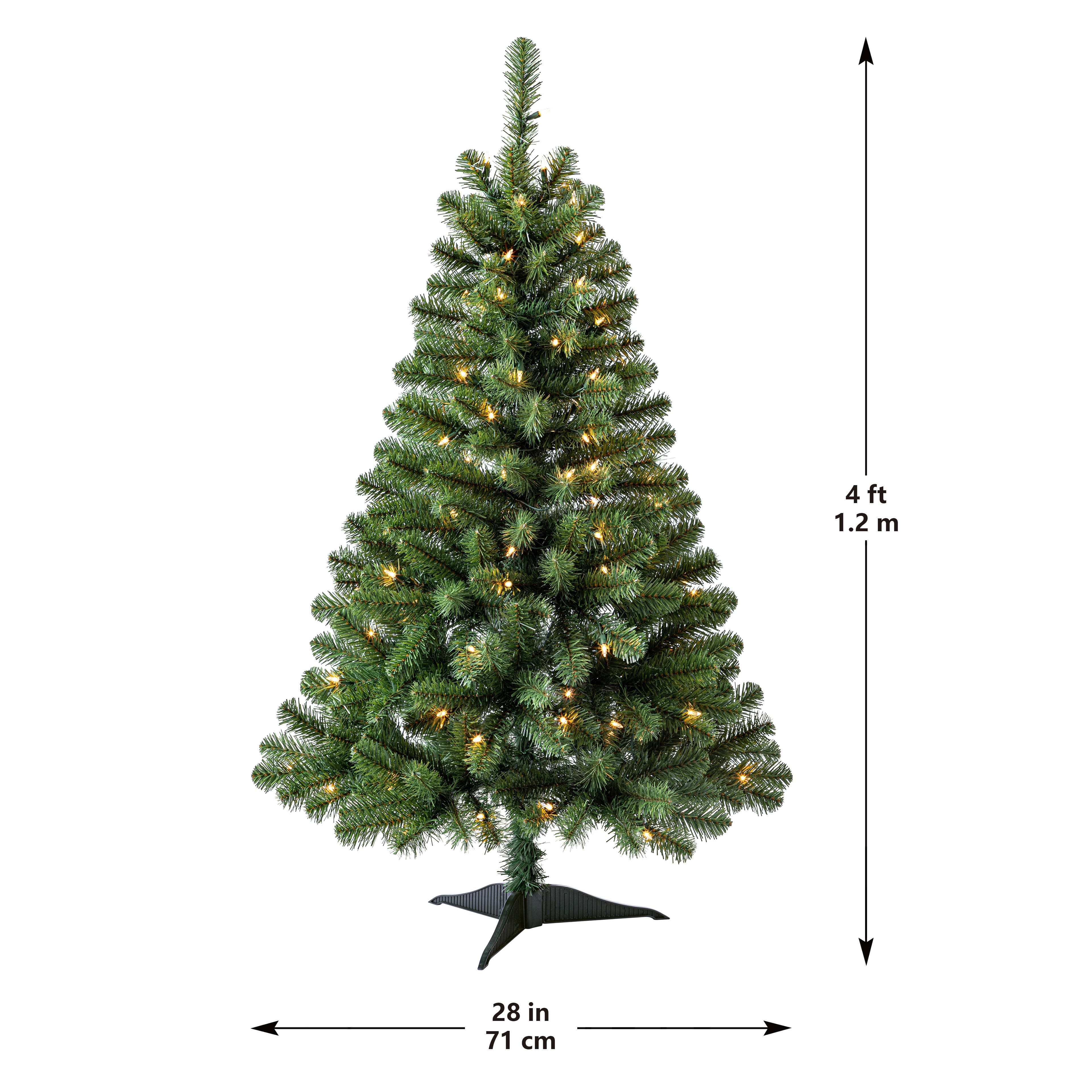 4ft. Pre-Lit Lakewood Spruce Artificial Christmas Tree, Clear Lights by Ashland&#xAE;