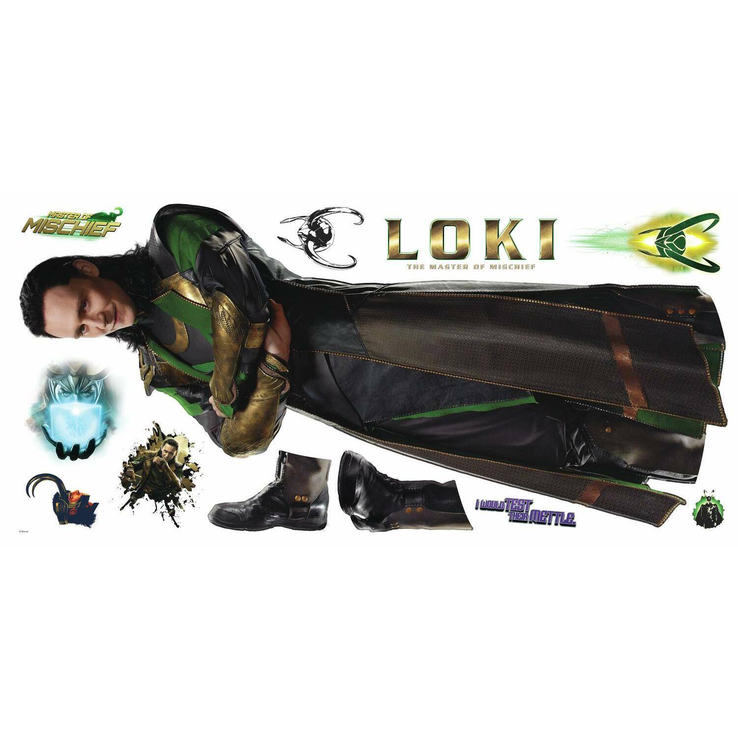 RoomMates Marvel Loki Peel &#x26; Stick Giant Wall Decal