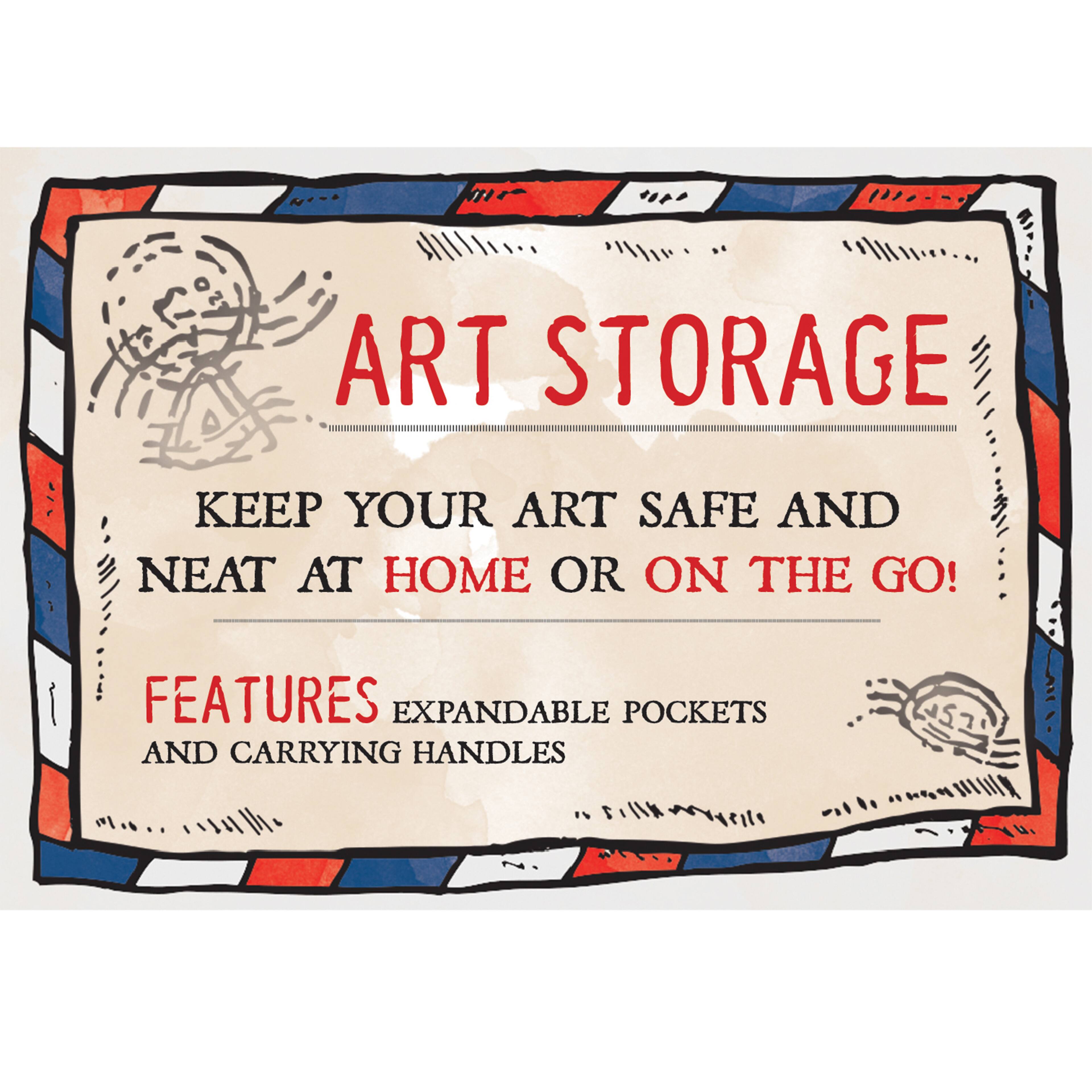 8 Expandable Folder Pockets for Childrens Artwork Faber Castell My World of Art Portfolio 