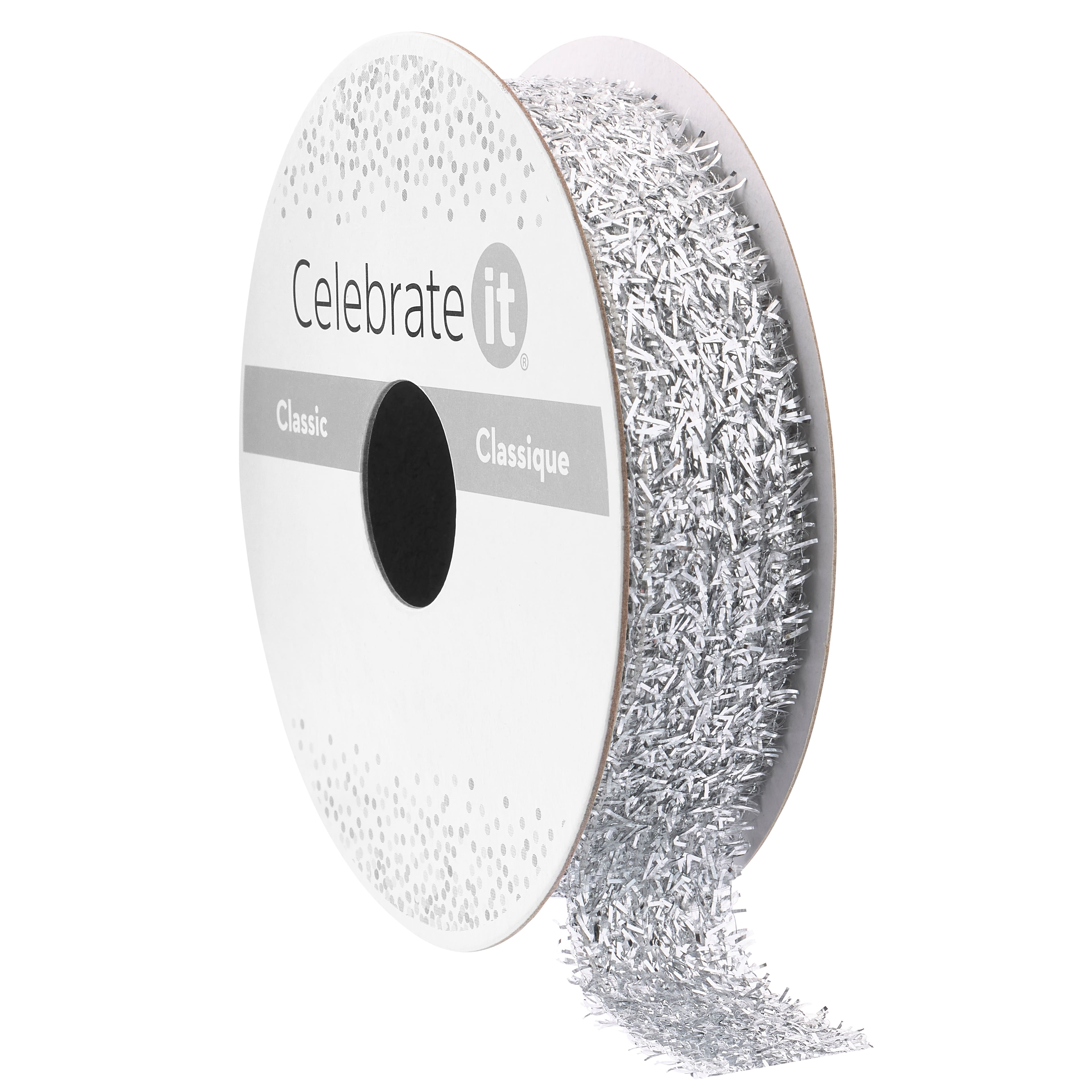 5/8" x 5yd. Silver Metallic Ribbon by Celebrate It® Classic