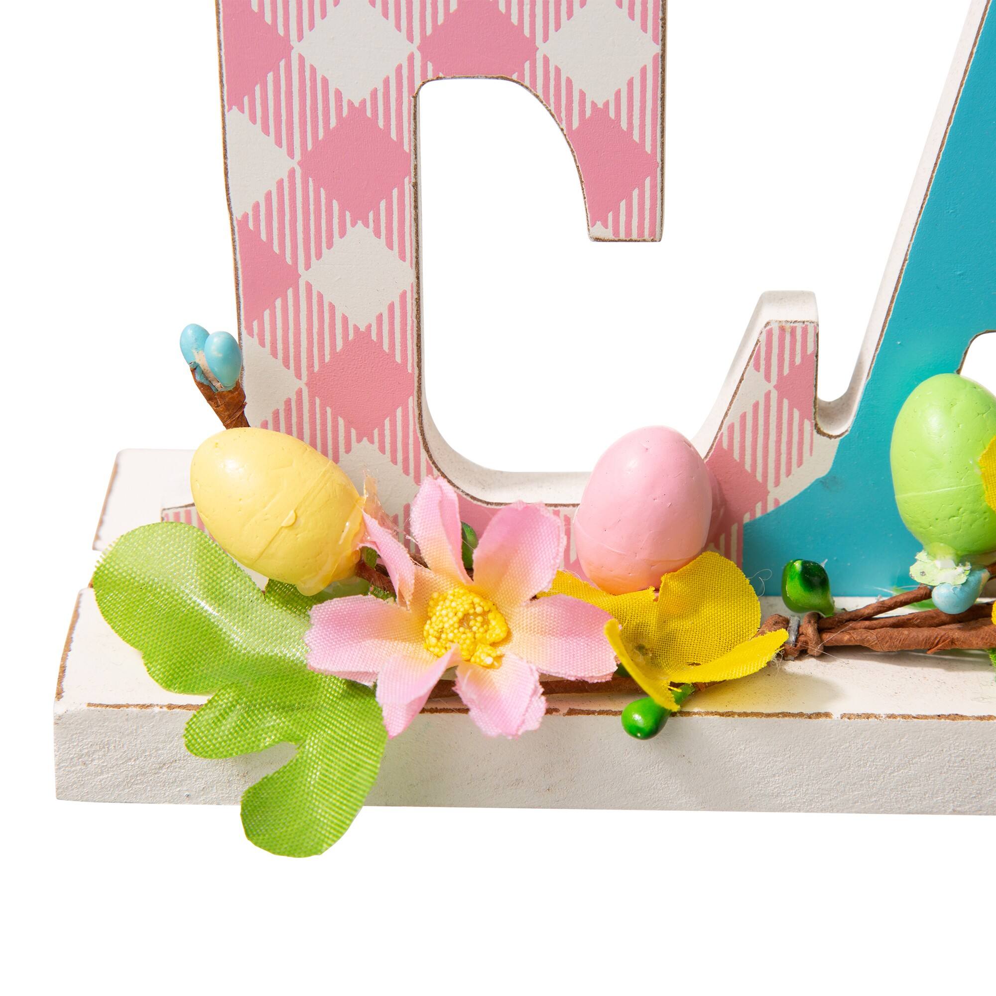 Glitzhome® 16" Wooden Easter Table Décor
