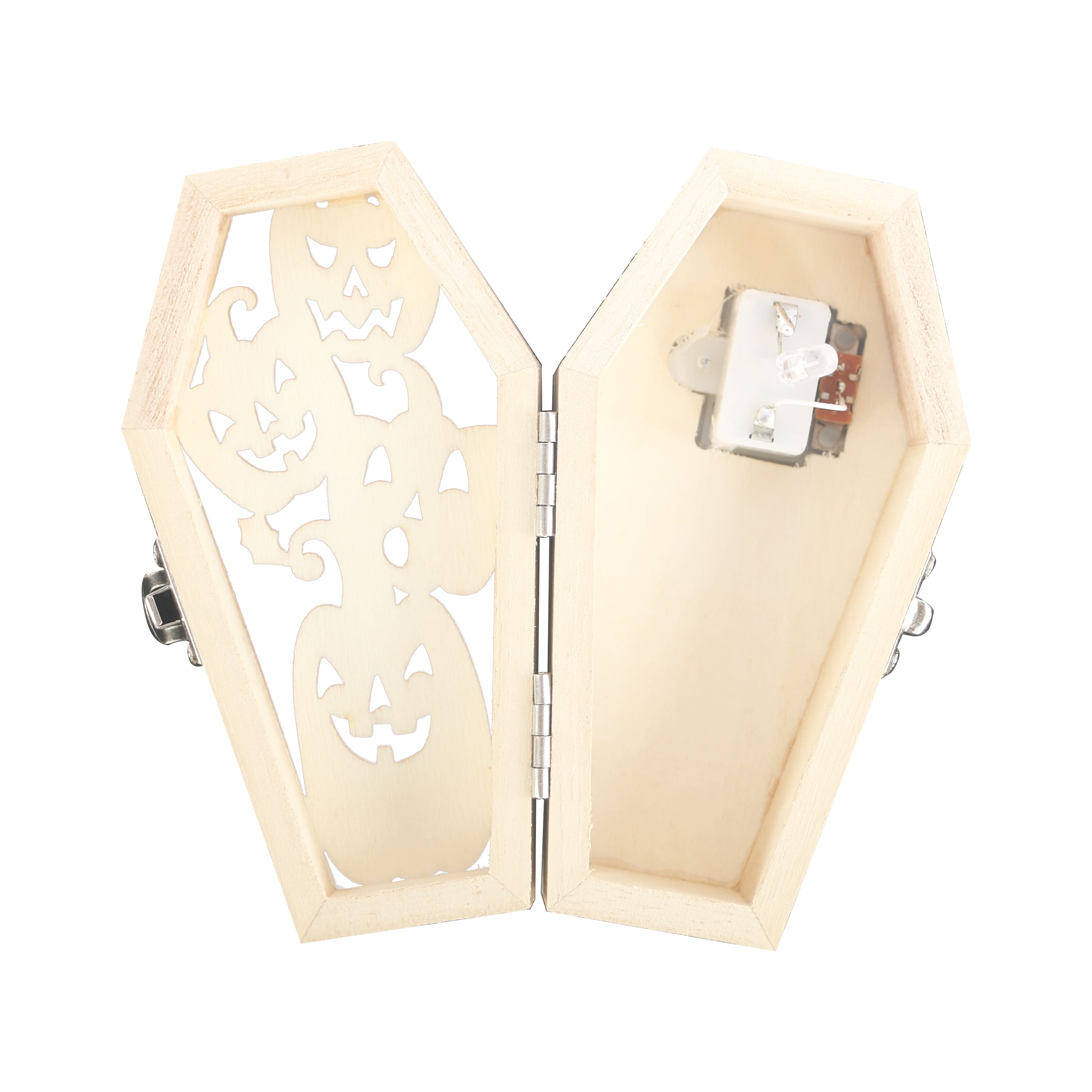 Mini Pumpkins Coffin DIY LED Wood D&#xE9;cor by Make Market&#xAE;