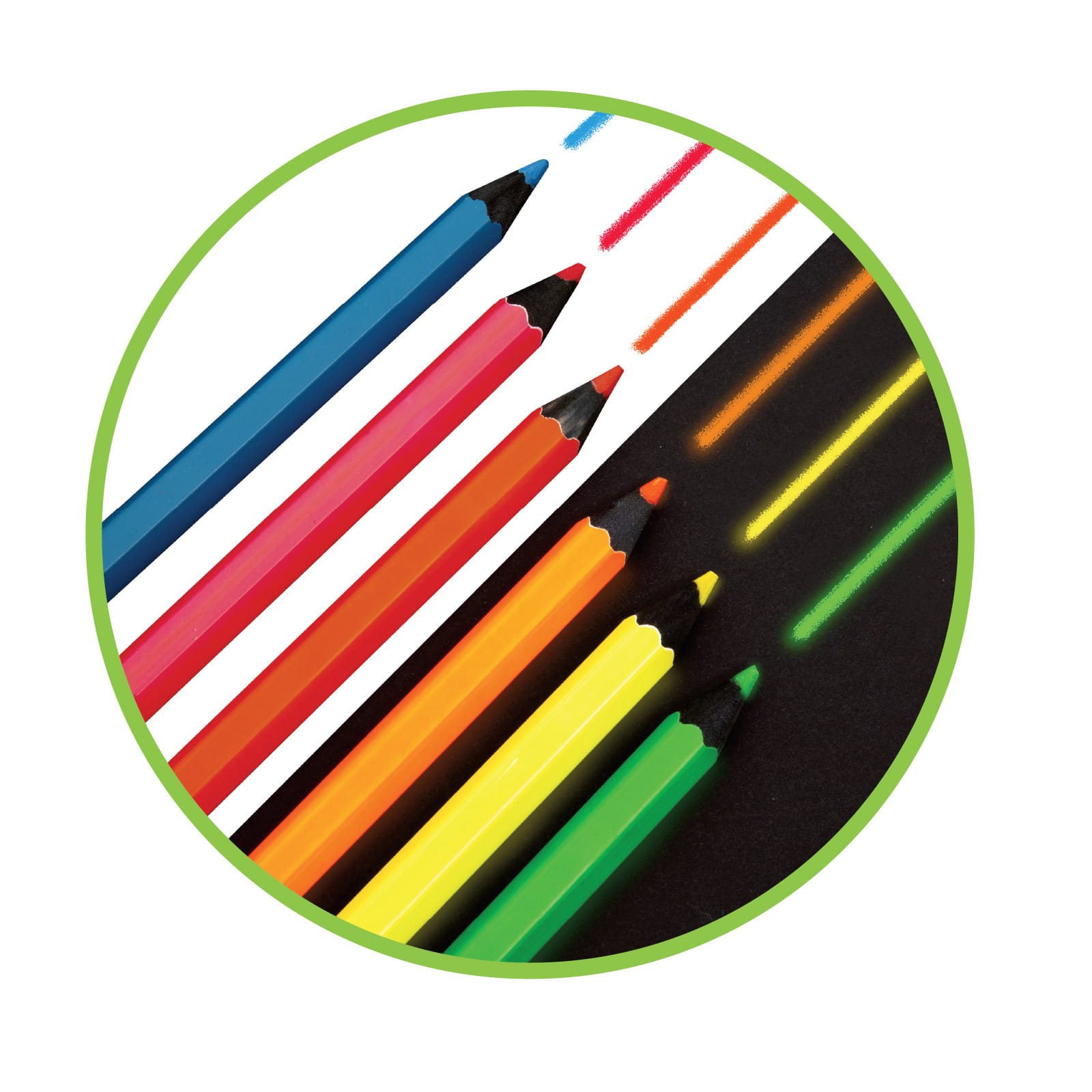 Micador&#xAE; Dark Arts 6 Color Neon Glow Jumbo Pencil Set