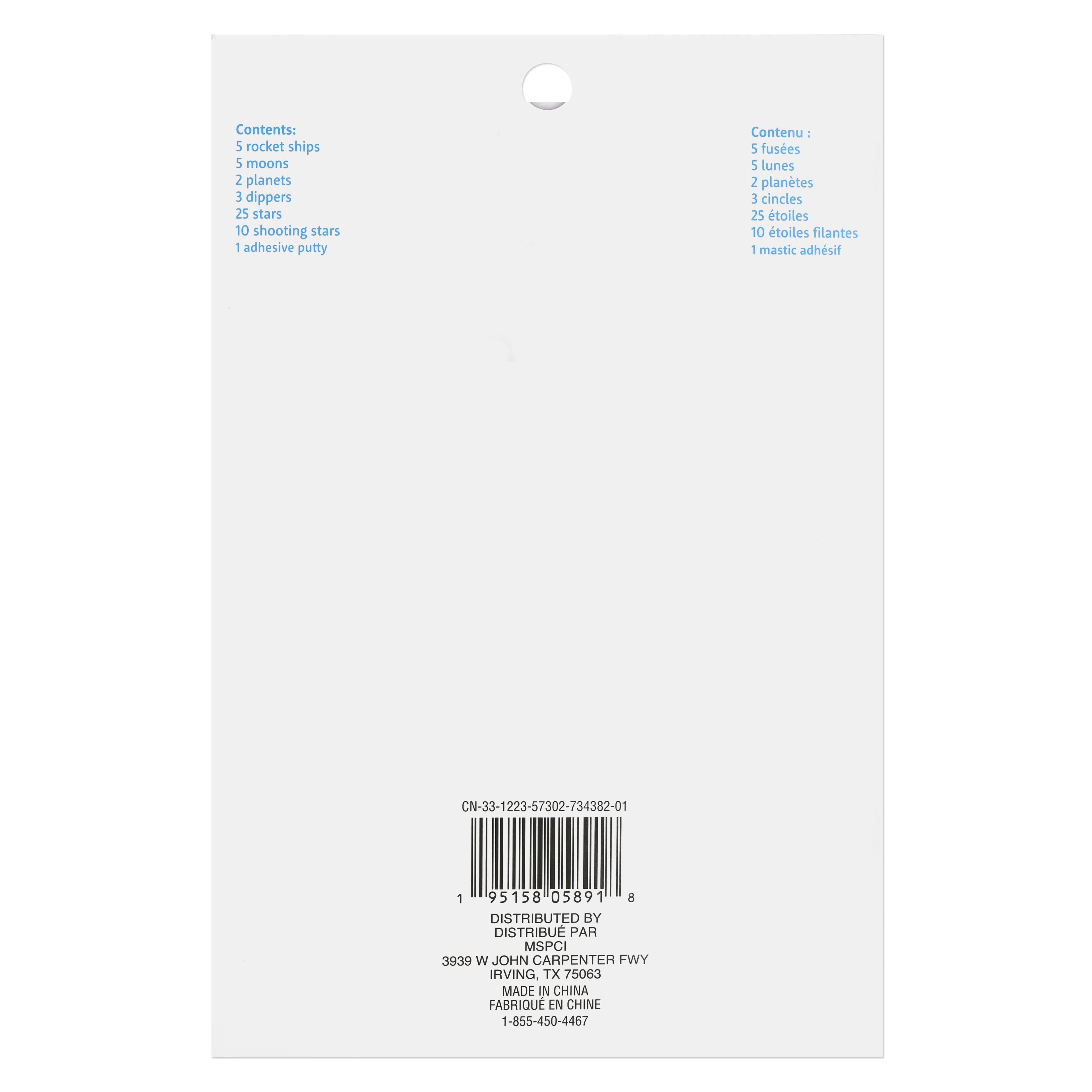 Autocollants phosphorescents à thème spatial de Creatology