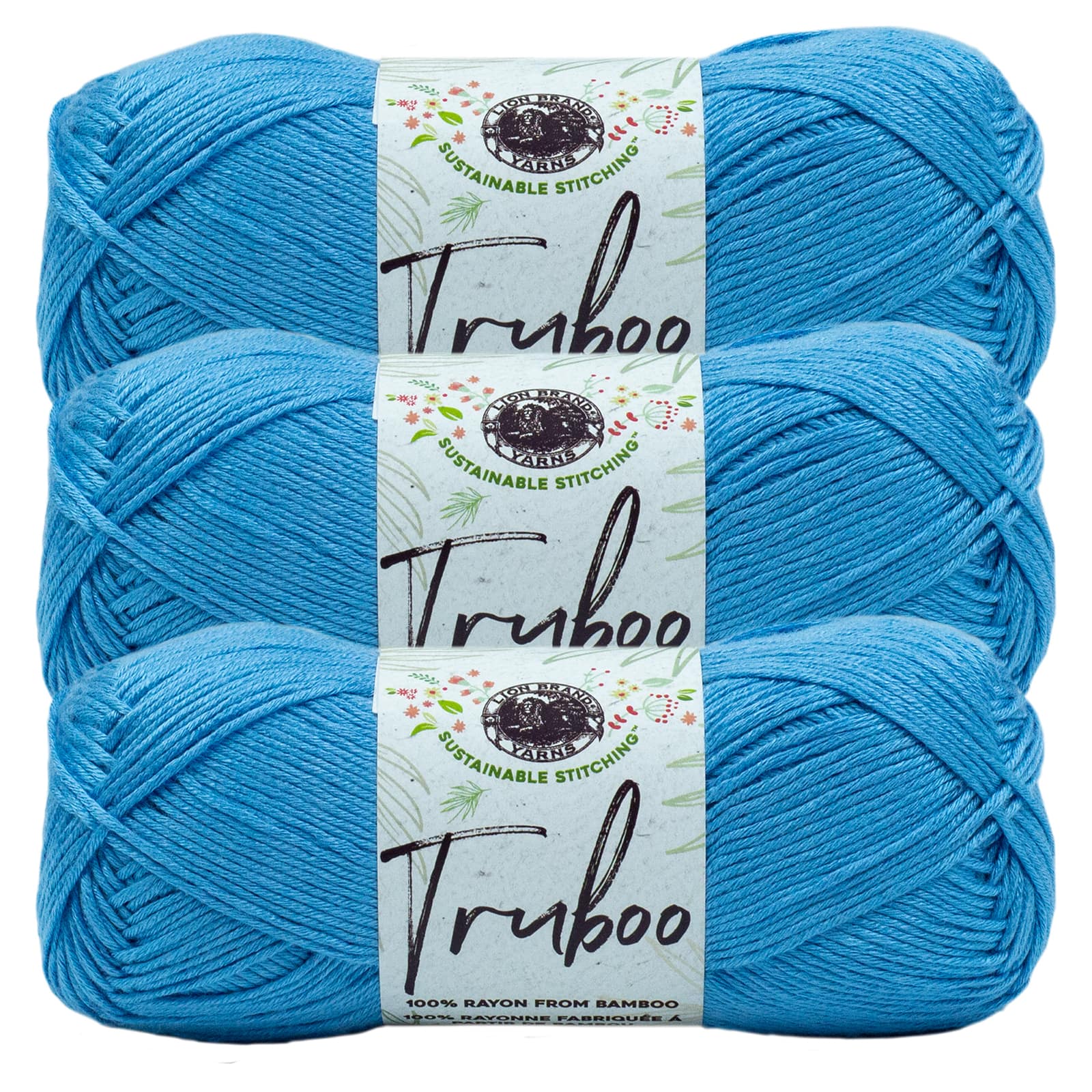 3 Pack Lion Brand® Sustainable Stitching™ Truboo Solid Yarn