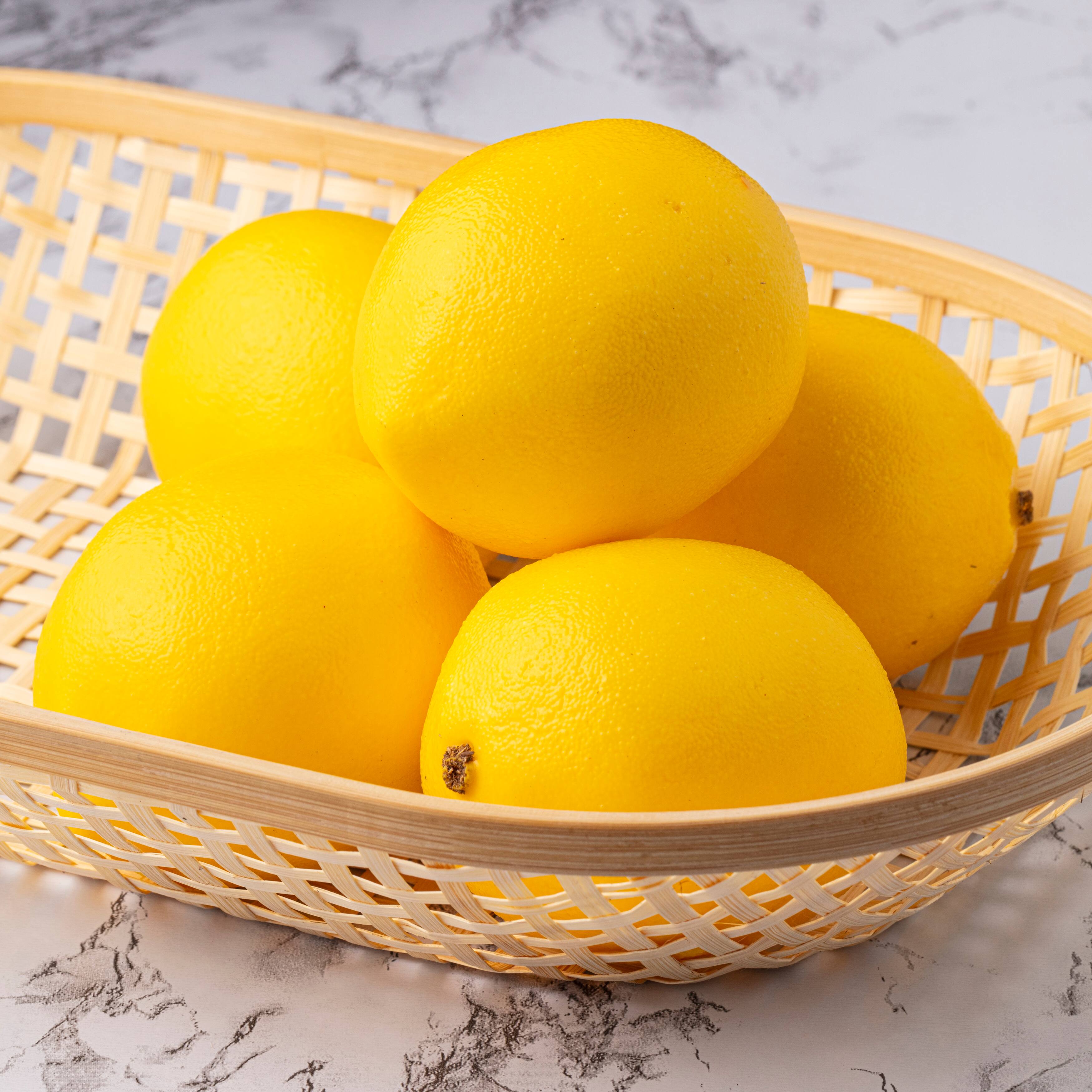 4 Large Artificial Lemons Fruit
