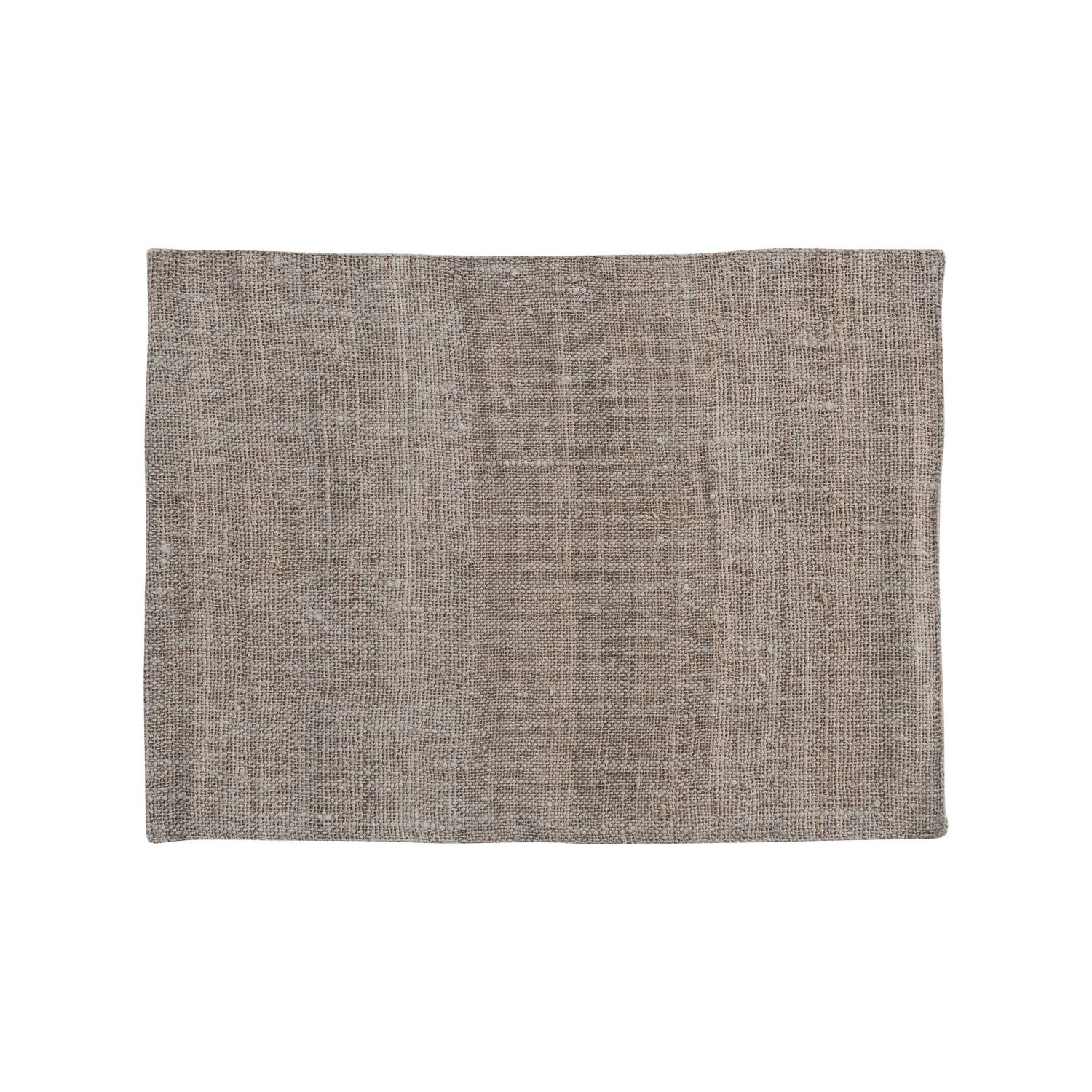 Hello Honey® 19" Natural Woven Hemp Fiber & Cotton Rectangle Placemat