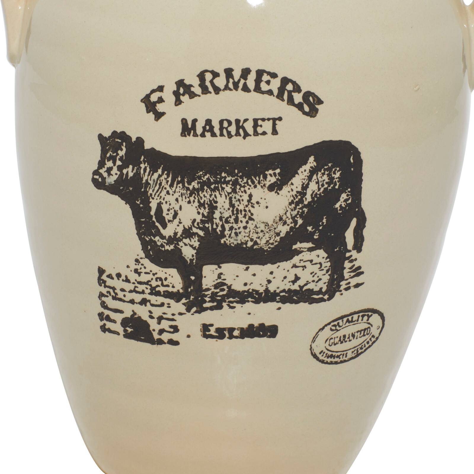 Set of 3 White Porcelain Farmhouse Vase, 8" x 10"