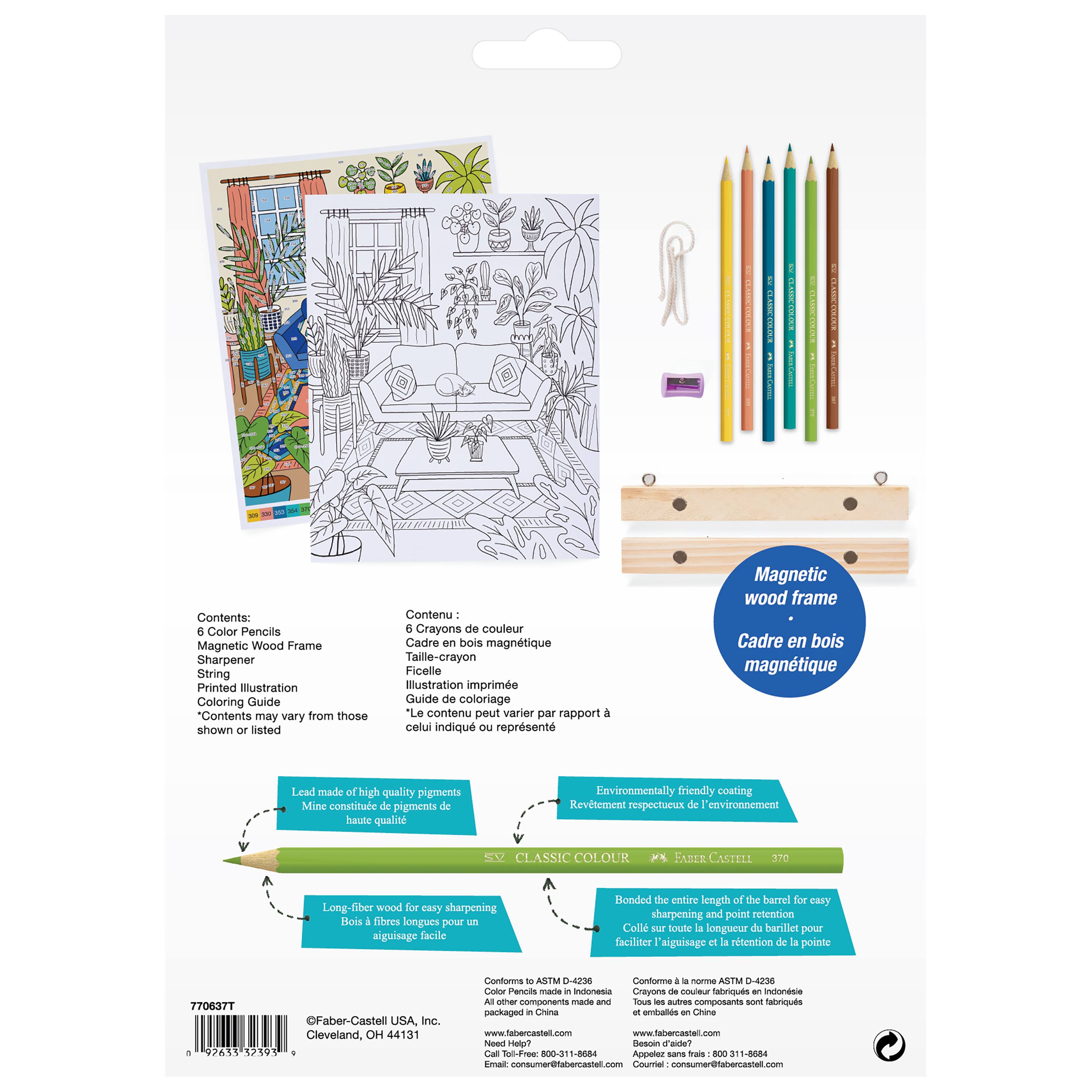 Faber-Castell&#xAE; Plant Room Color by Number Wall Art Kit