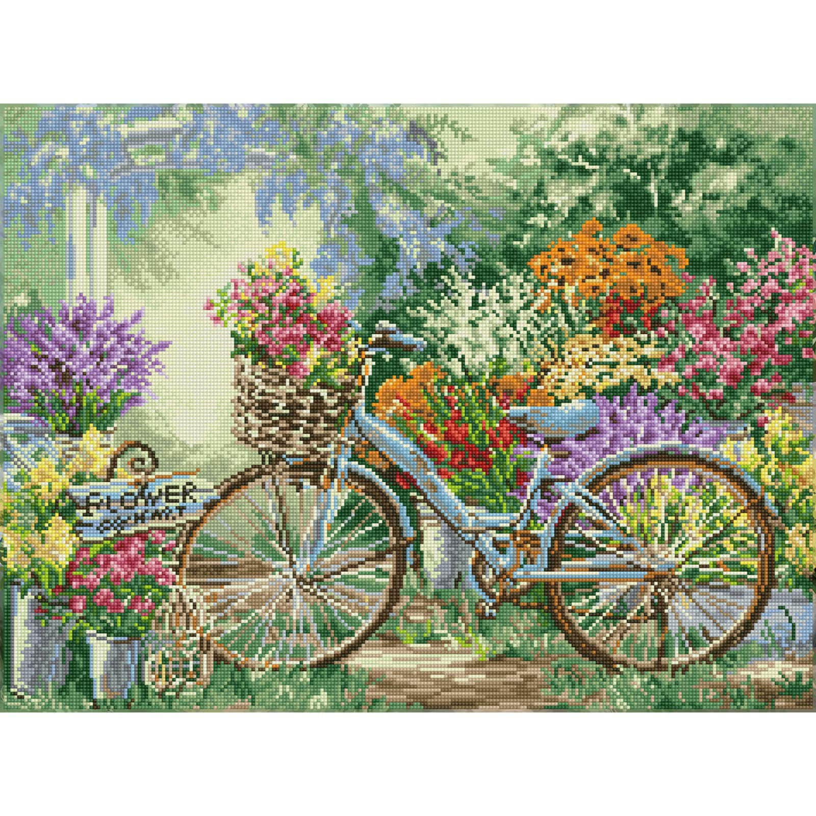 Diamond Dotz&#xAE; Advanced The Flower Mart Diamond Painting Kit