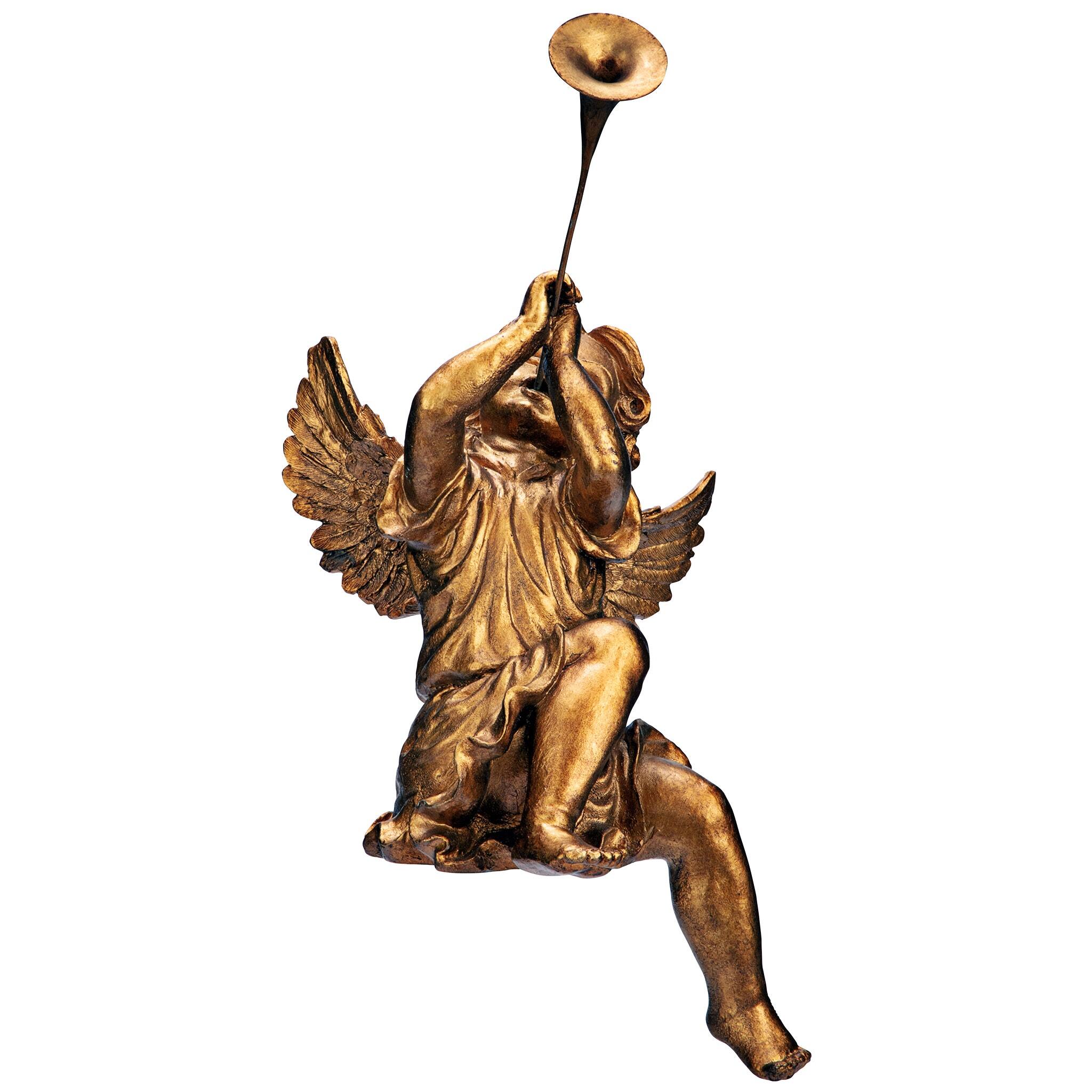 Design Toscano 13.5" Trumpeting Angels of St. Peters Square Girl Statue