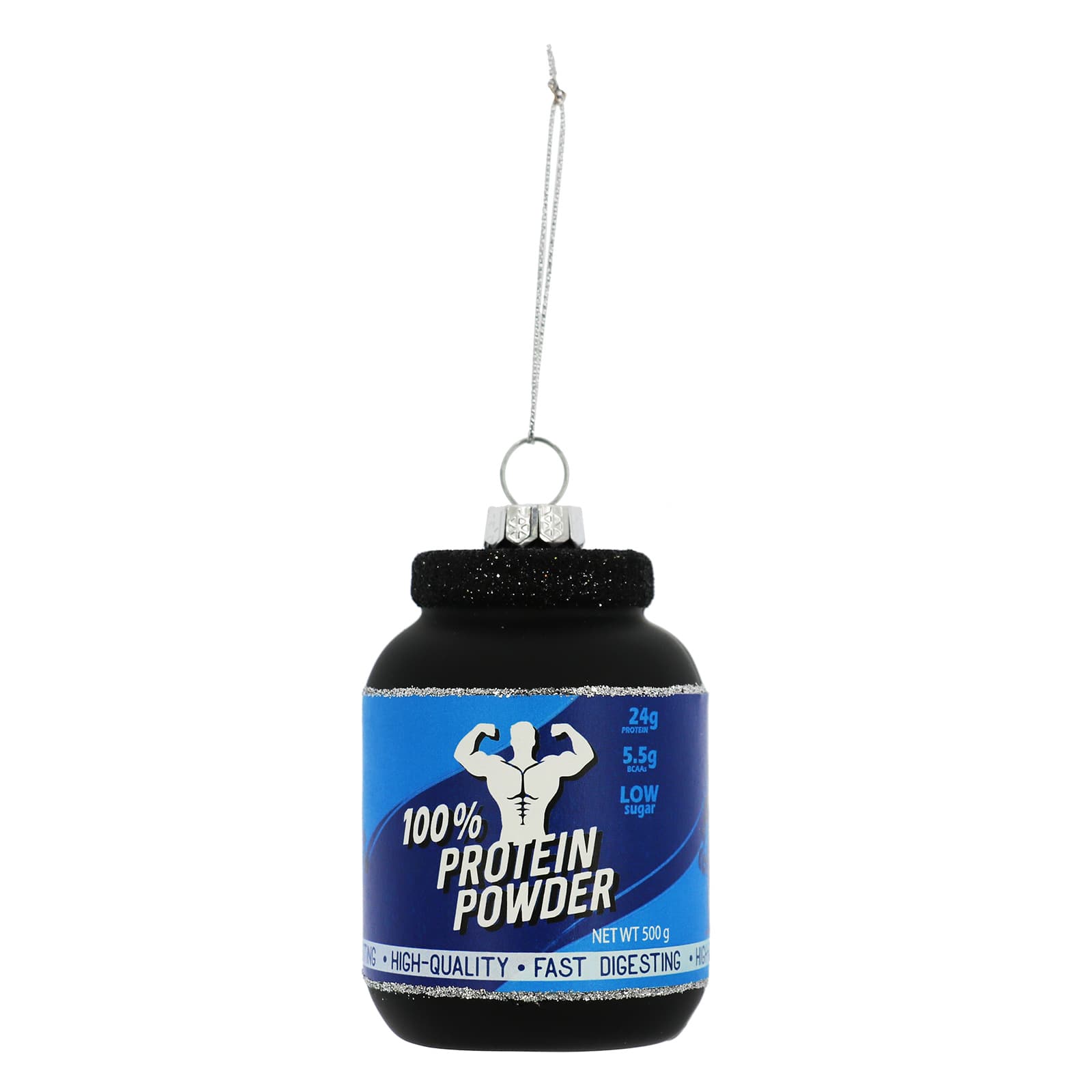 3.75&#x22; Glass Protein Powder Ornament by Ashland&#xAE;