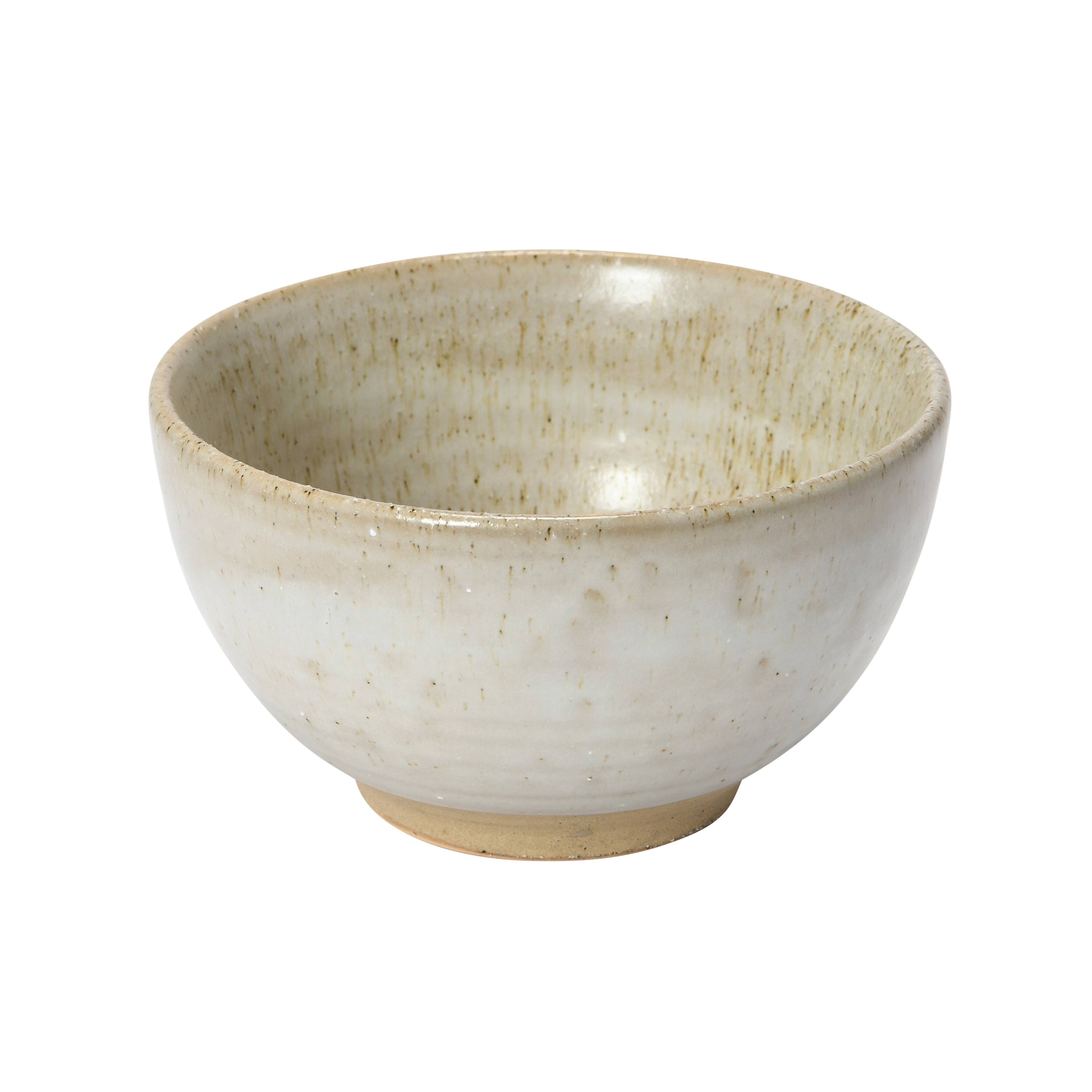 Hello Honey® White Reactive Glaze Stoneware Bowl