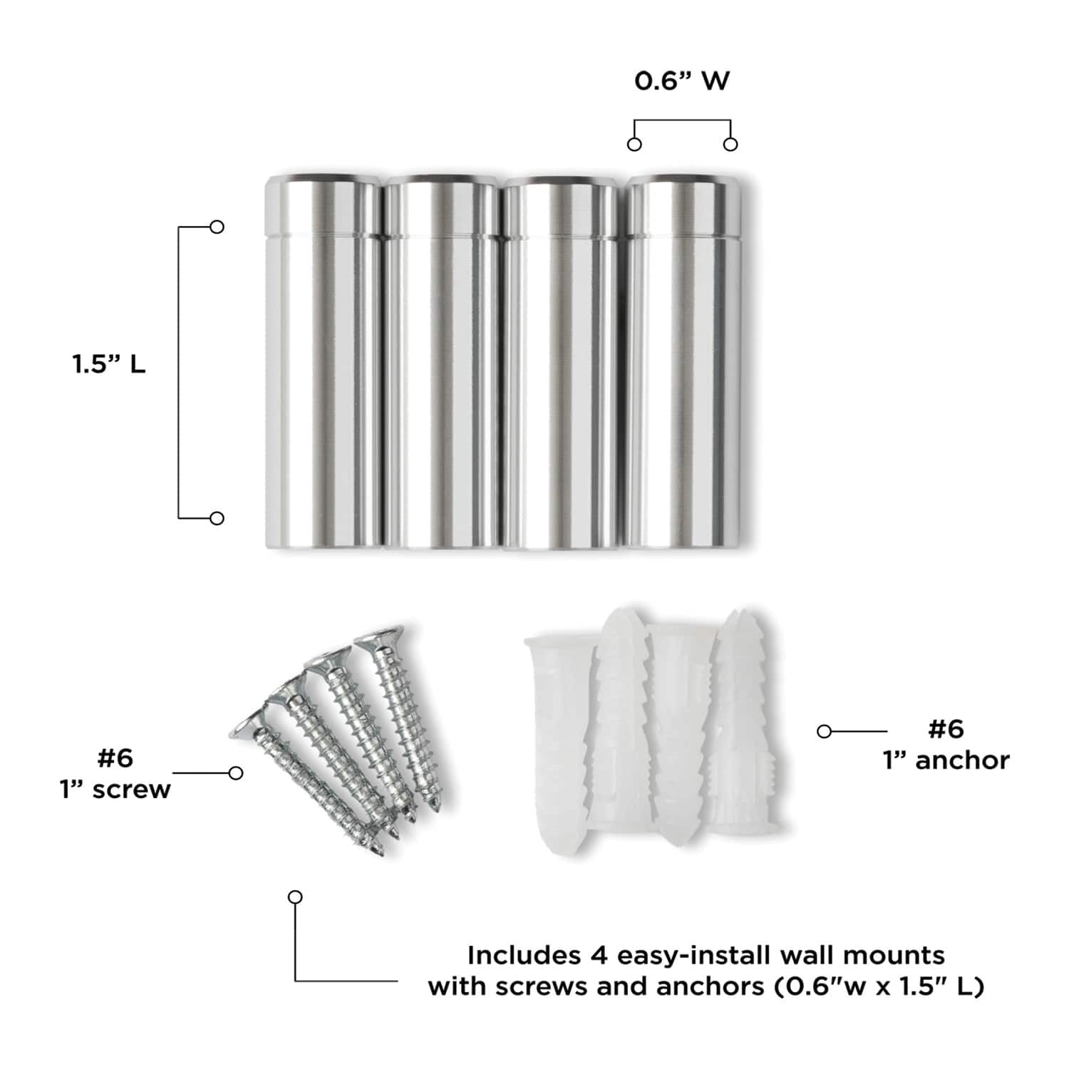 Wexel Art Double Panel Clear Acrylic Floating Wall Frame with Silver Hardware