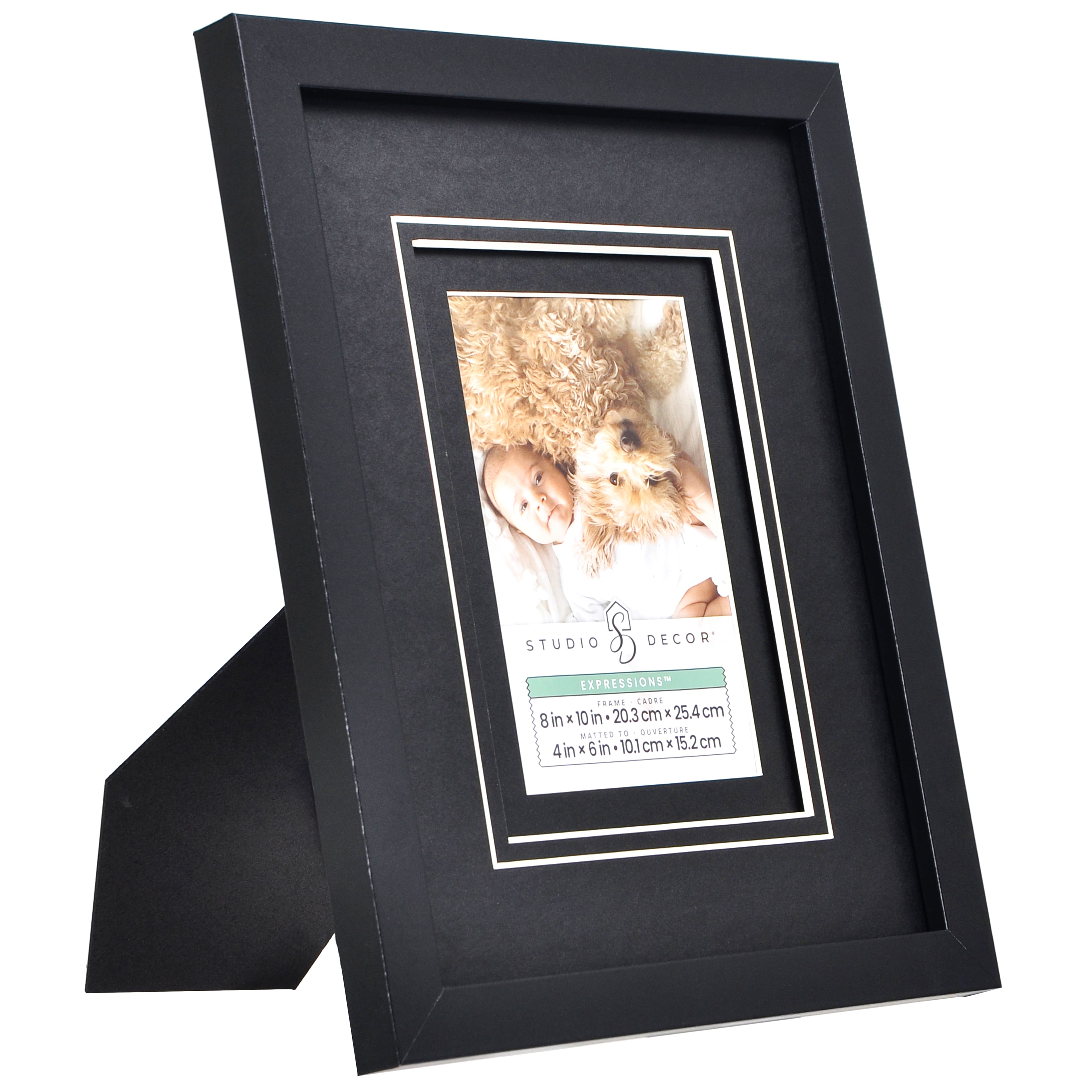 Expressions&#x2122; 4&#x22; x 6&#x22; Black Frame with Double Mat by Studio D&#xE9;cor&#xAE;