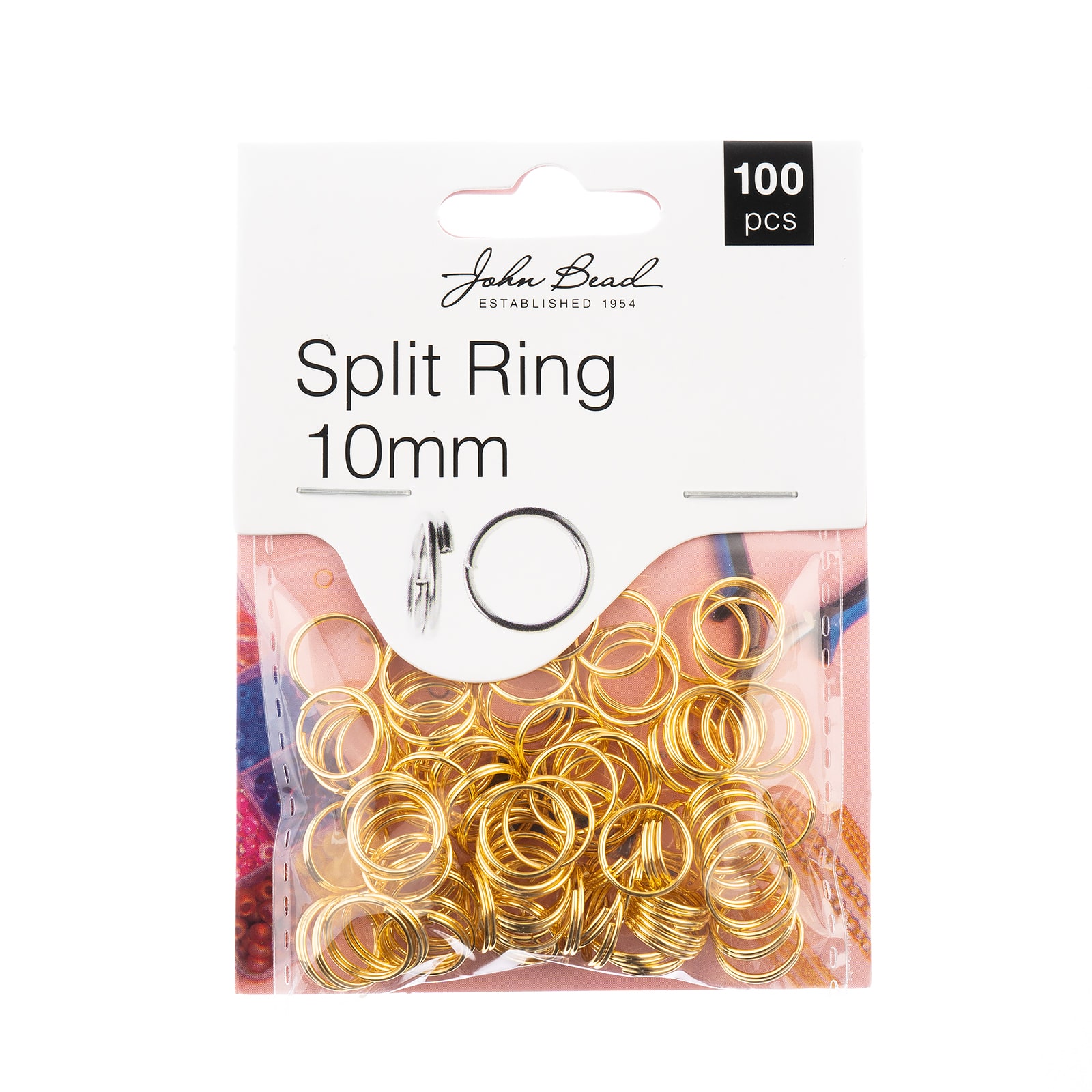 John Bead Must Have Findings 10mm Split Rings, 100ct.
