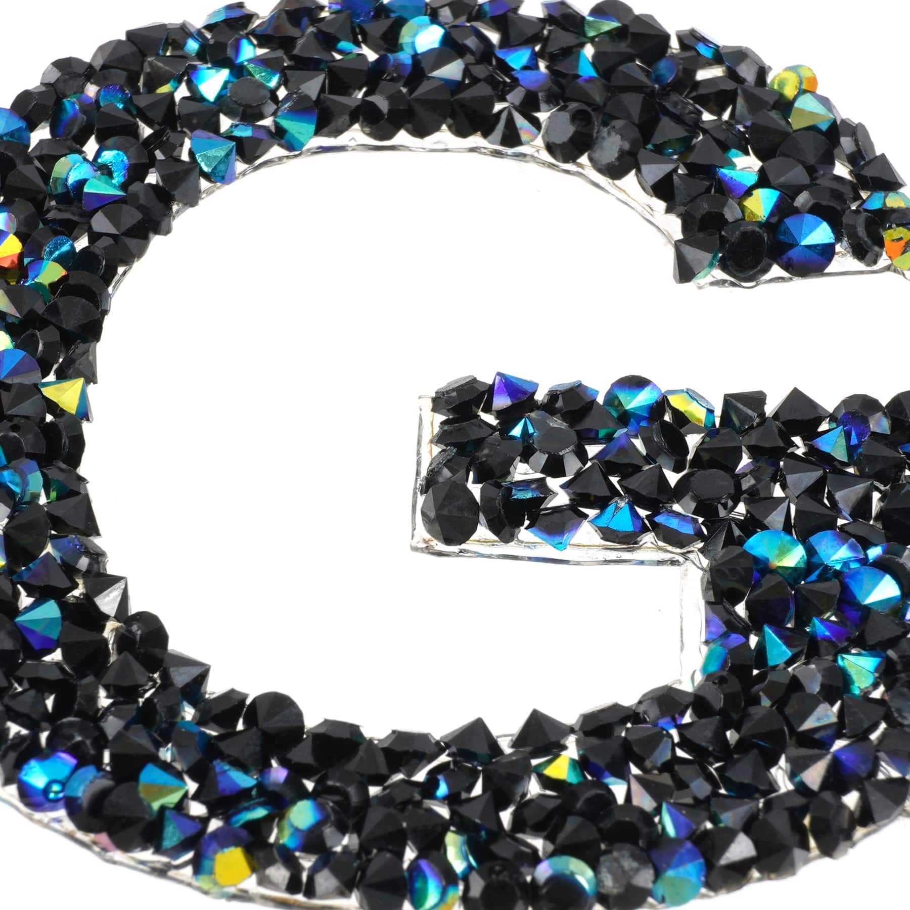 12 Pack: Black AB Letter Bling Sticker by Recollections®