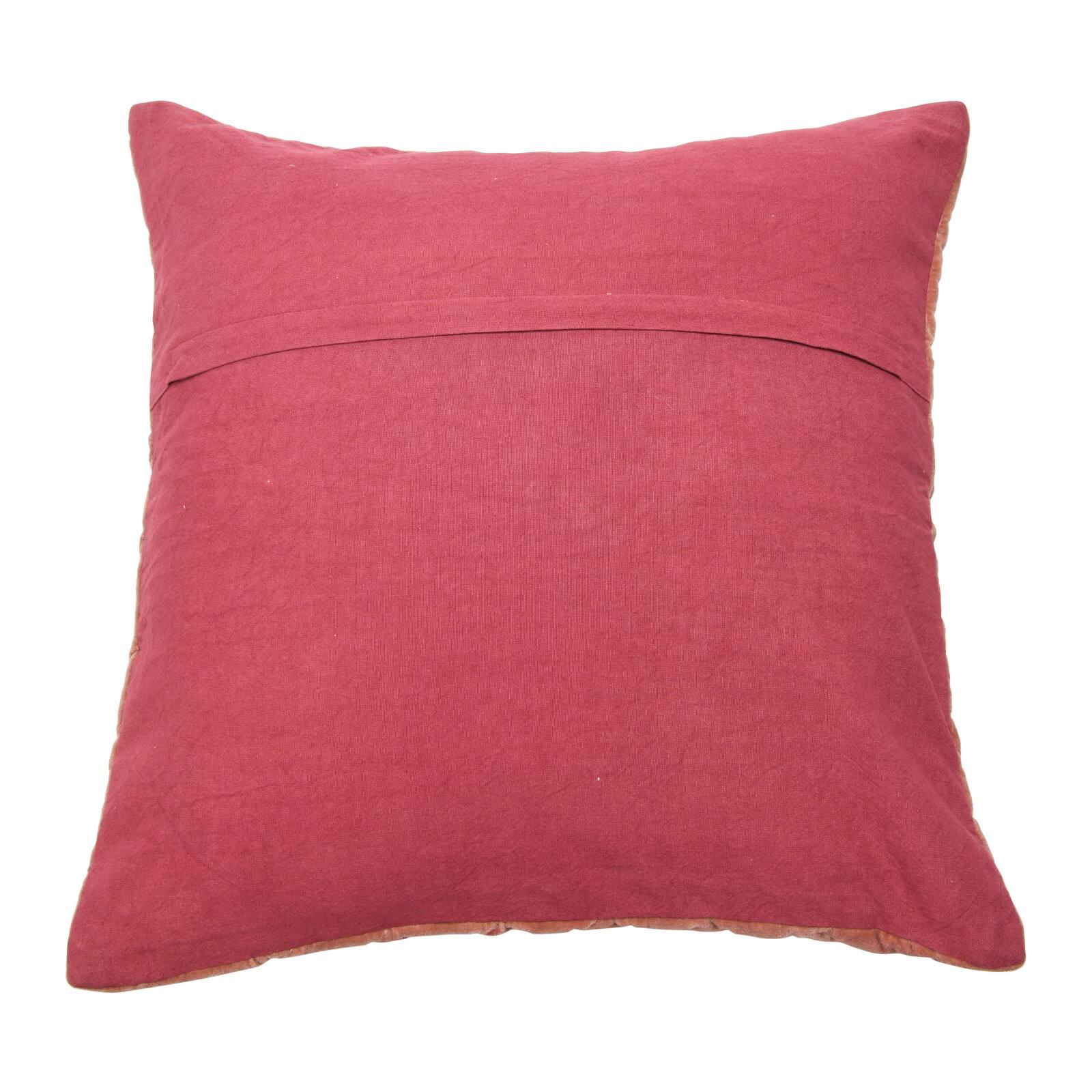 Hello Honey&#xAE; 20&#x27;&#x27; Pink Square Quilted Velvet Pillow Cover