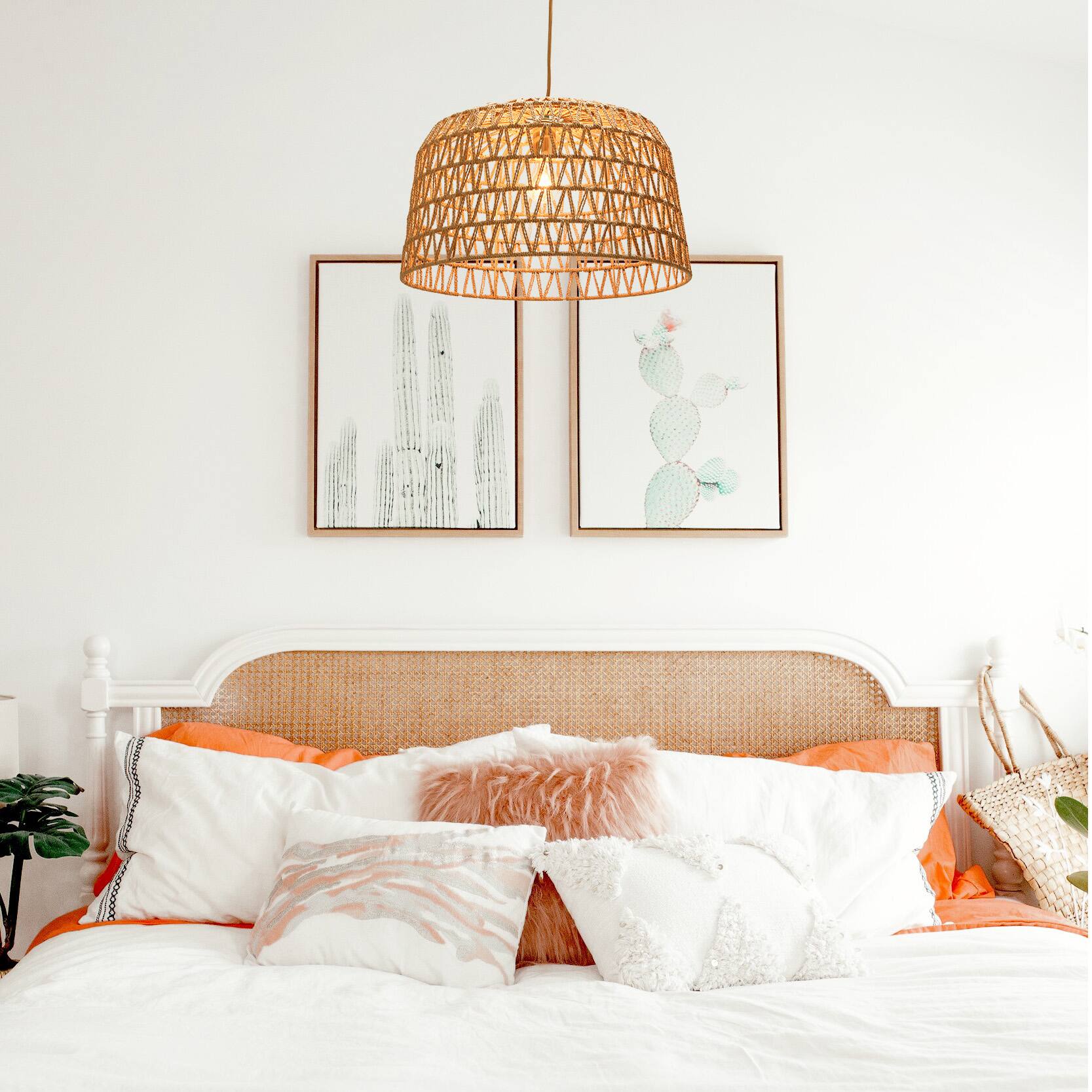 Hello Honey&#xAE; 19.5&#x22; Natural Woven Pendant Lamp