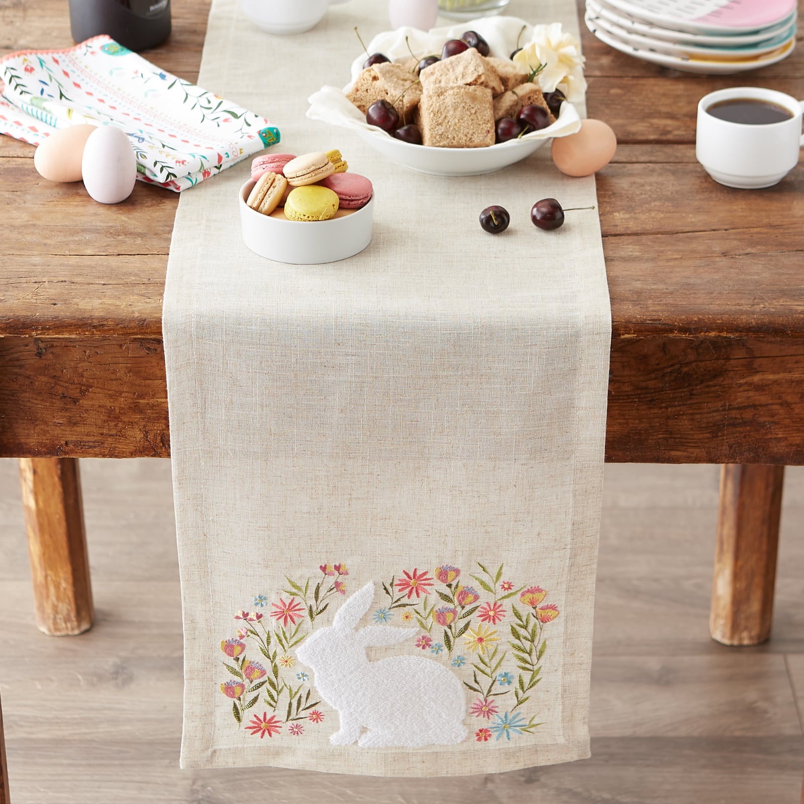 DII® 70" Spring Meadow Embroidered Table Runner