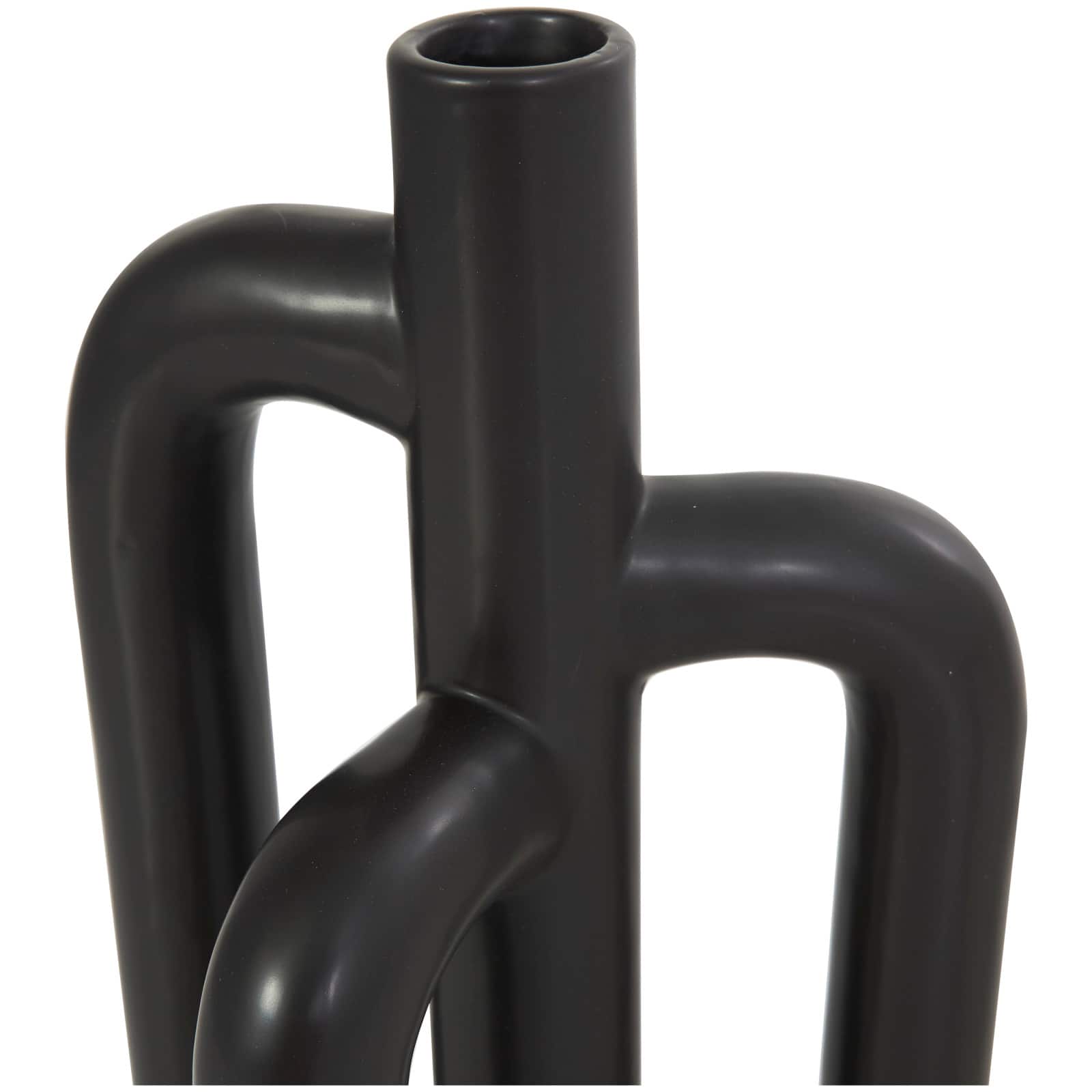 CosmoLiving by Cosmopolitan 10" Black & White Ceramic Abstract 3-Arch Vase Set