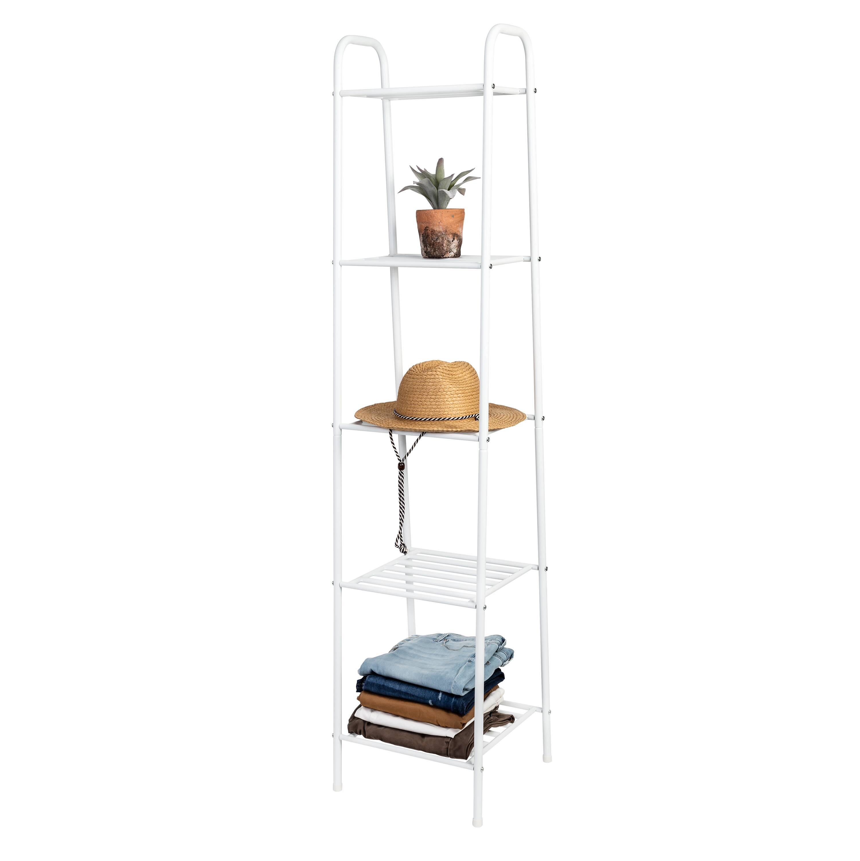 Honey Can Do White Matte 5-Tier Shelf