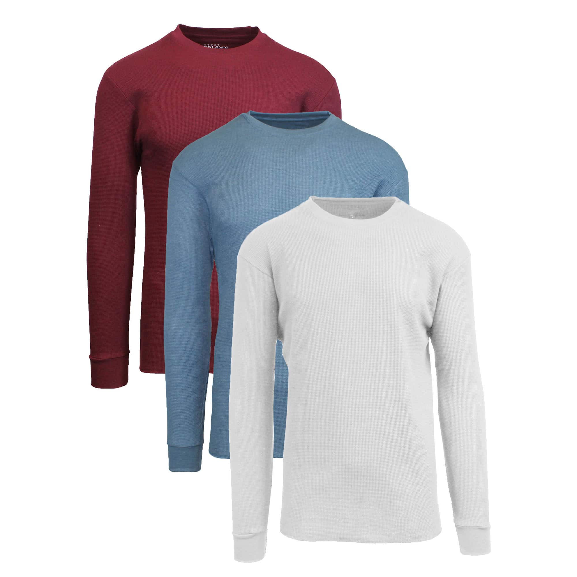 Galaxy by Harvic Long Sleeve Classic Men's Thermal Shirt 3 Pack