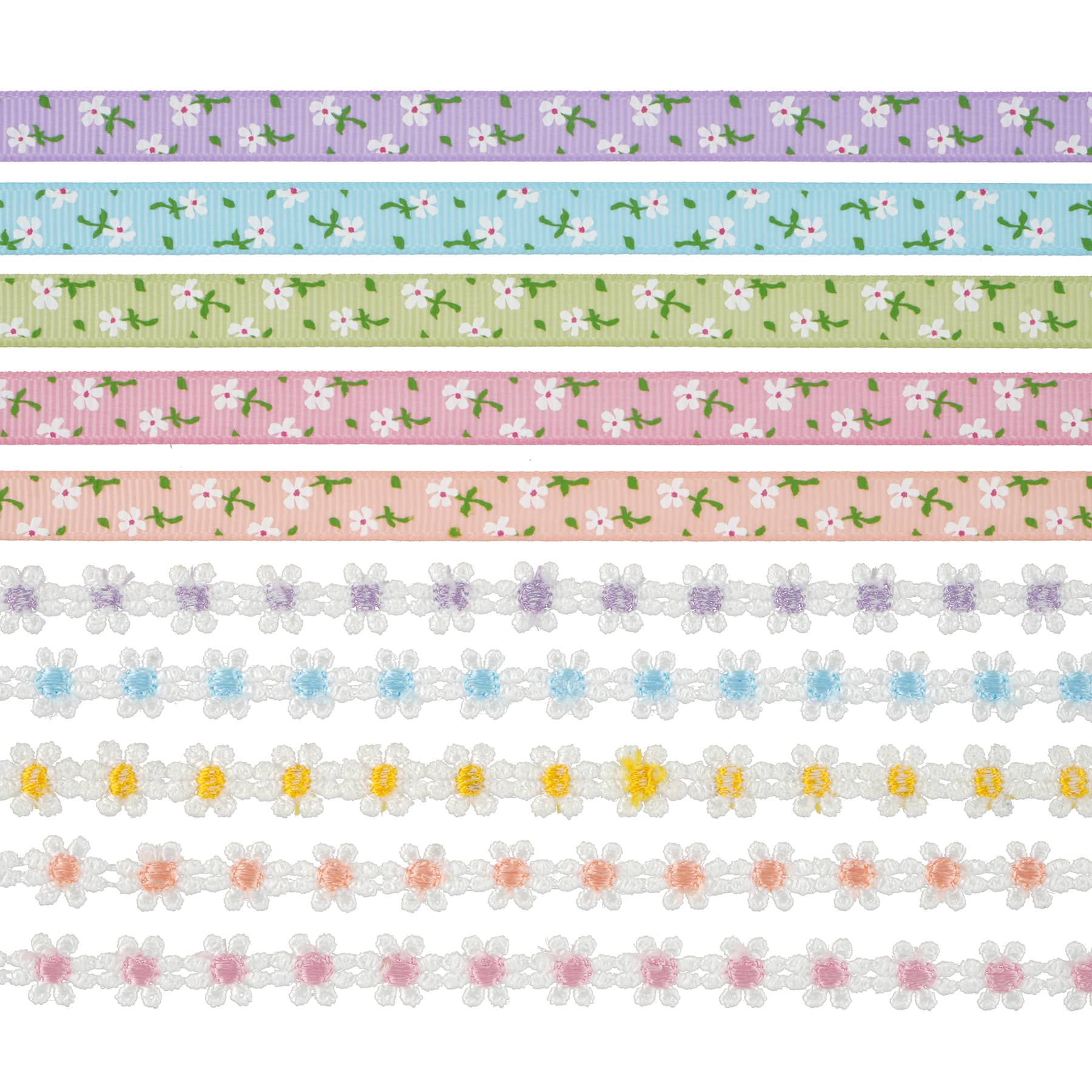 3/8" x 2yd. Daisies Value Pack Ribbon by Celebrate It®