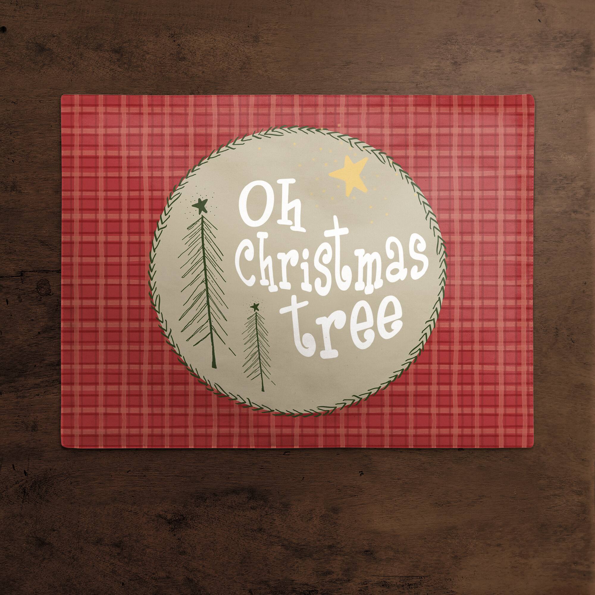 Christmas Quilt Pattern Poly Twill Placemat