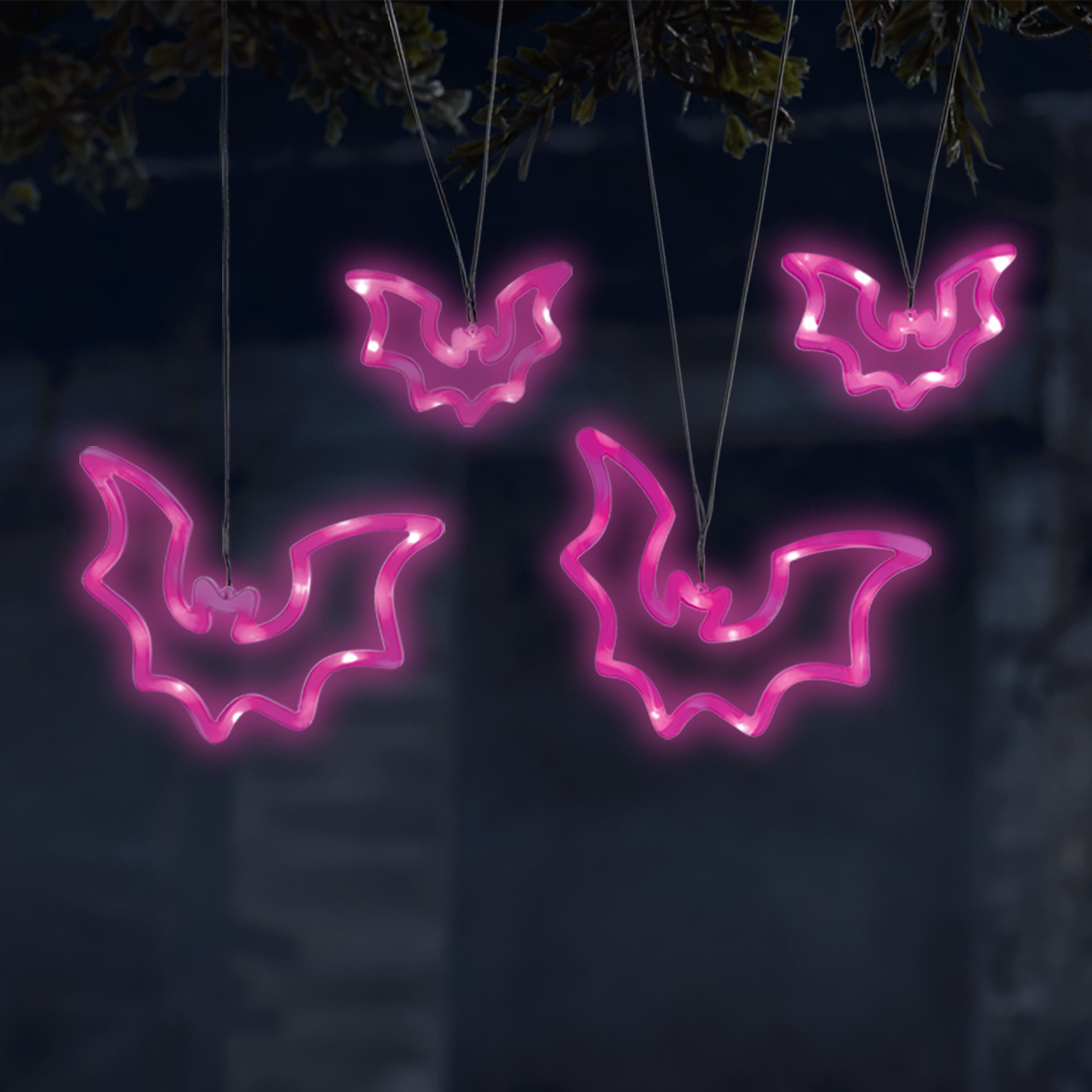 5ft. Purple Light Up Hanging Bats by Ashland&#xAE;