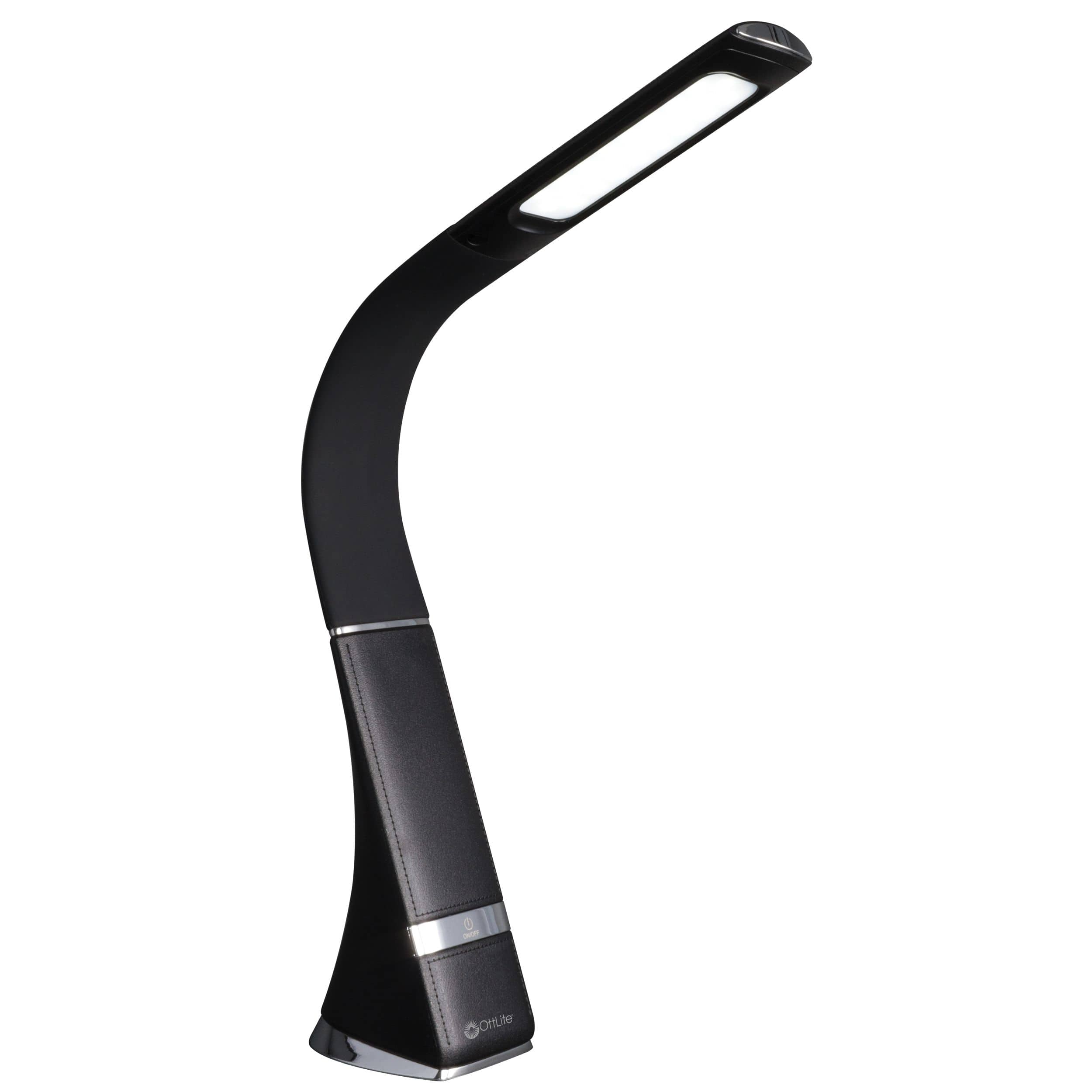 OttLite 16.5&#x22; Black LED Craft Anywhere Rechargeable Desk Lamp