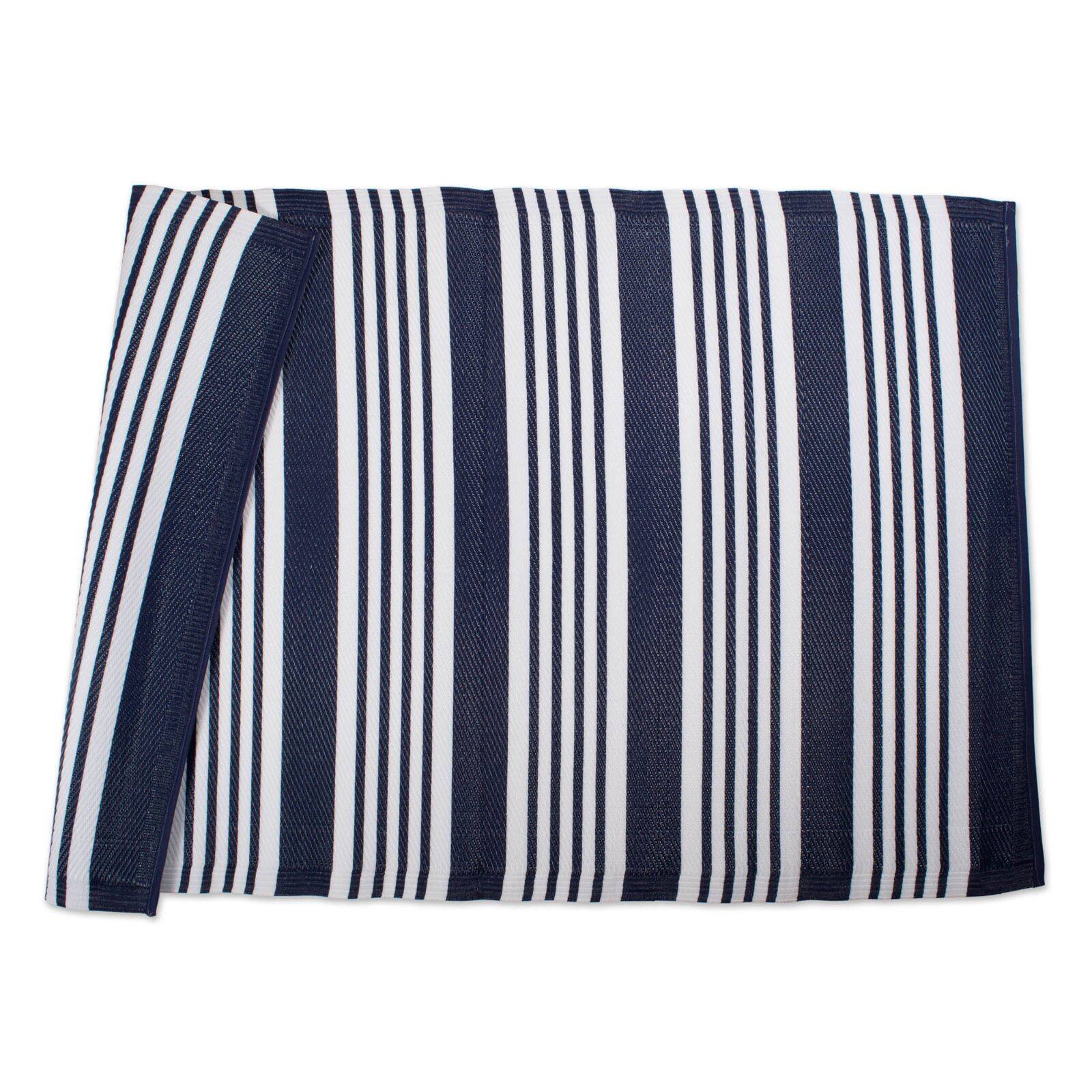 DII&#xAE; Nautical Blue Multi Stripe Outdoor Rug, 4ft. x 6ft.
