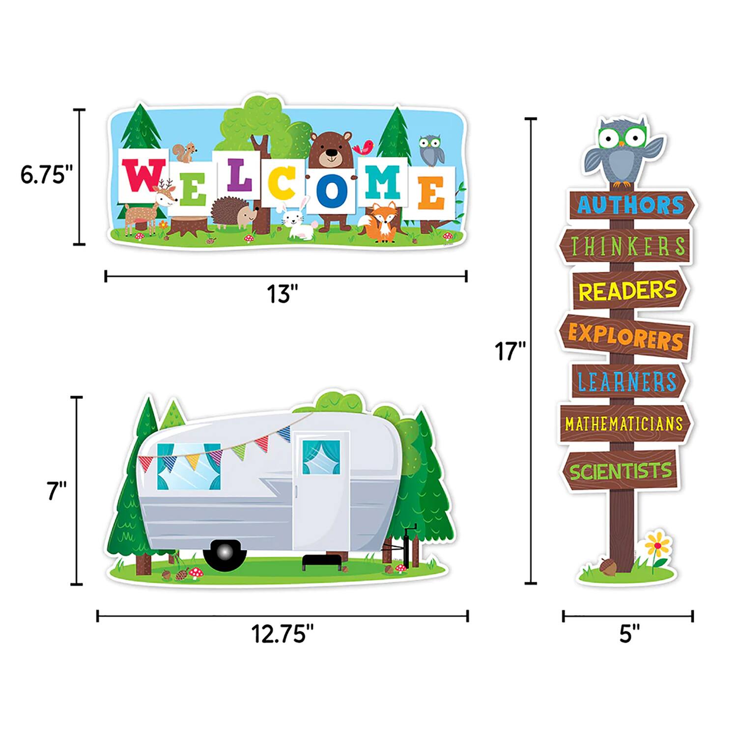 Creative Teaching Press® Woodland Friends Curated Classroom Decal Set