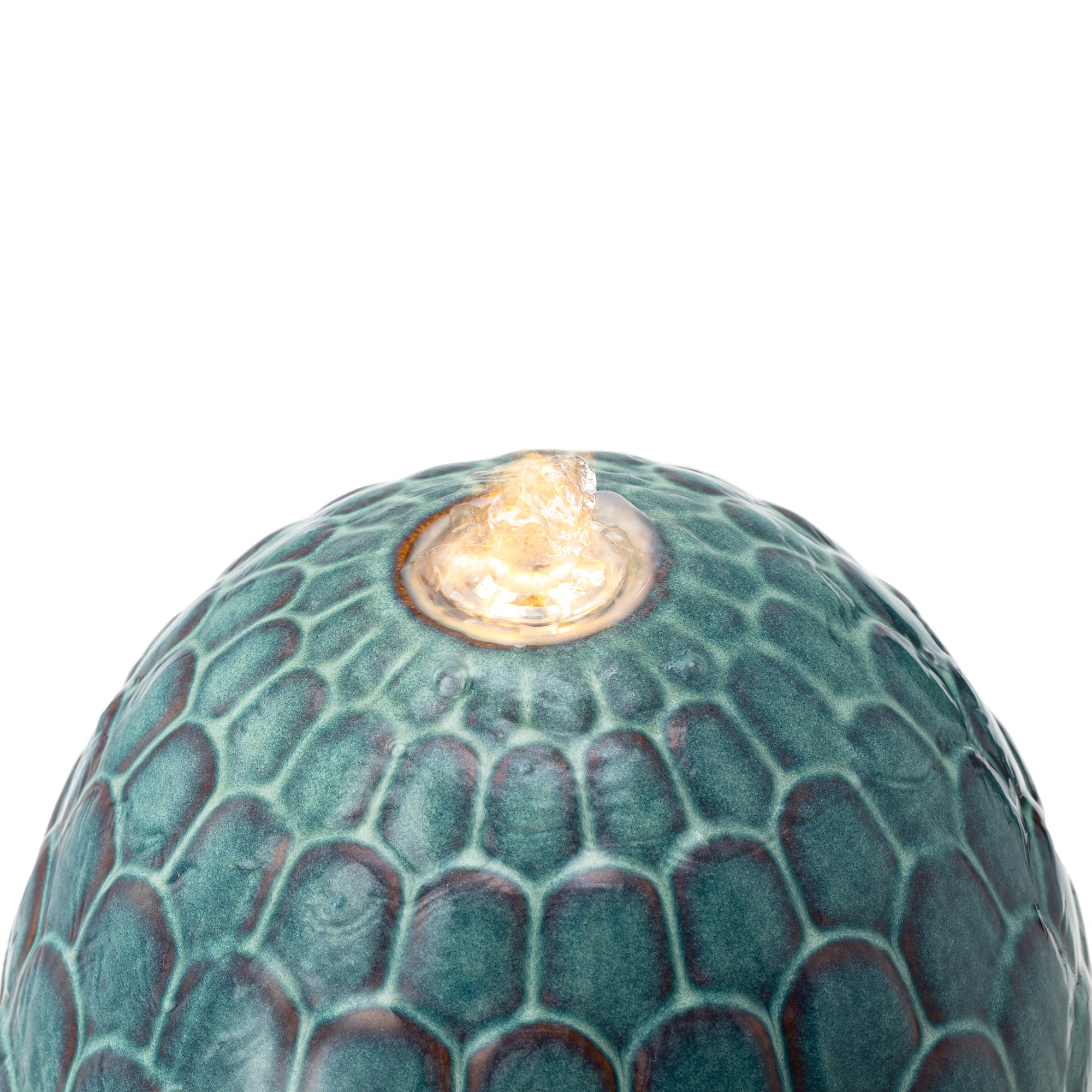 Glitzhome&#xAE; 36&#x22; LED Artichoke Pedestal Ceramic Fountain
