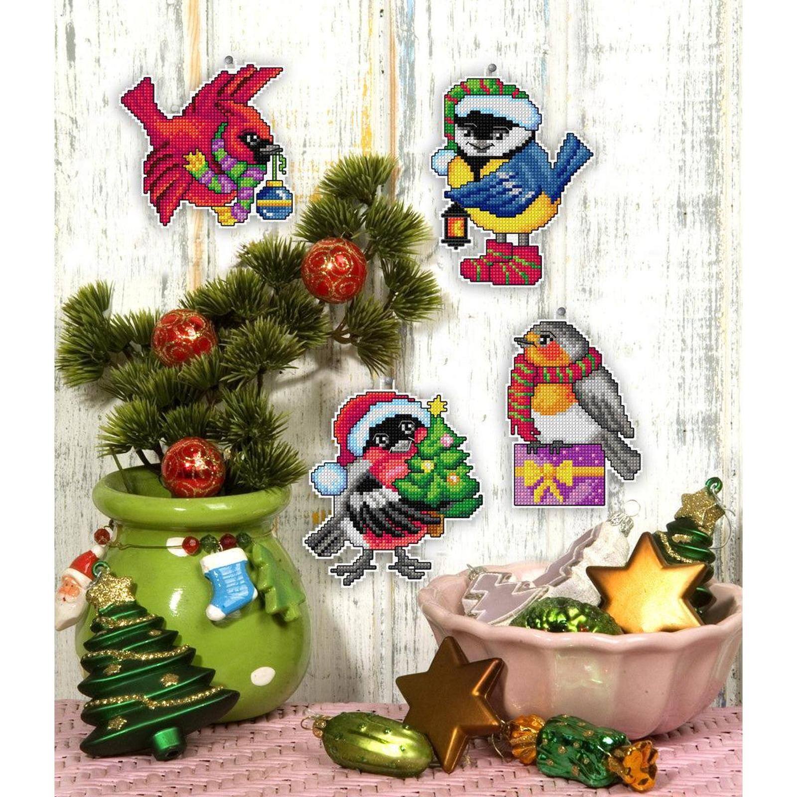 Orchidea Christmas Birds Counted Cross Stitch Kit