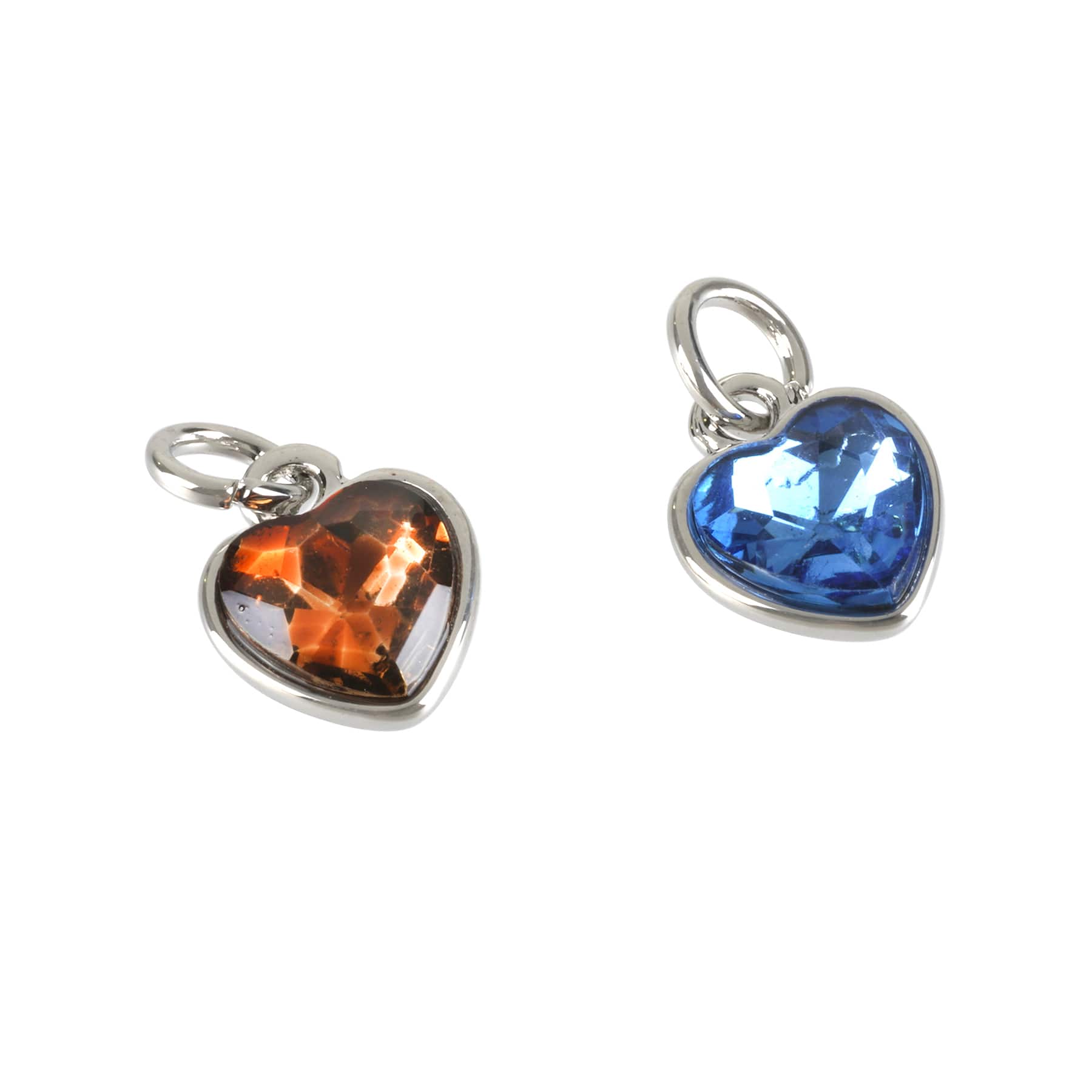 Charmalong™ Rhodium Heart Charms by Bead Landing™