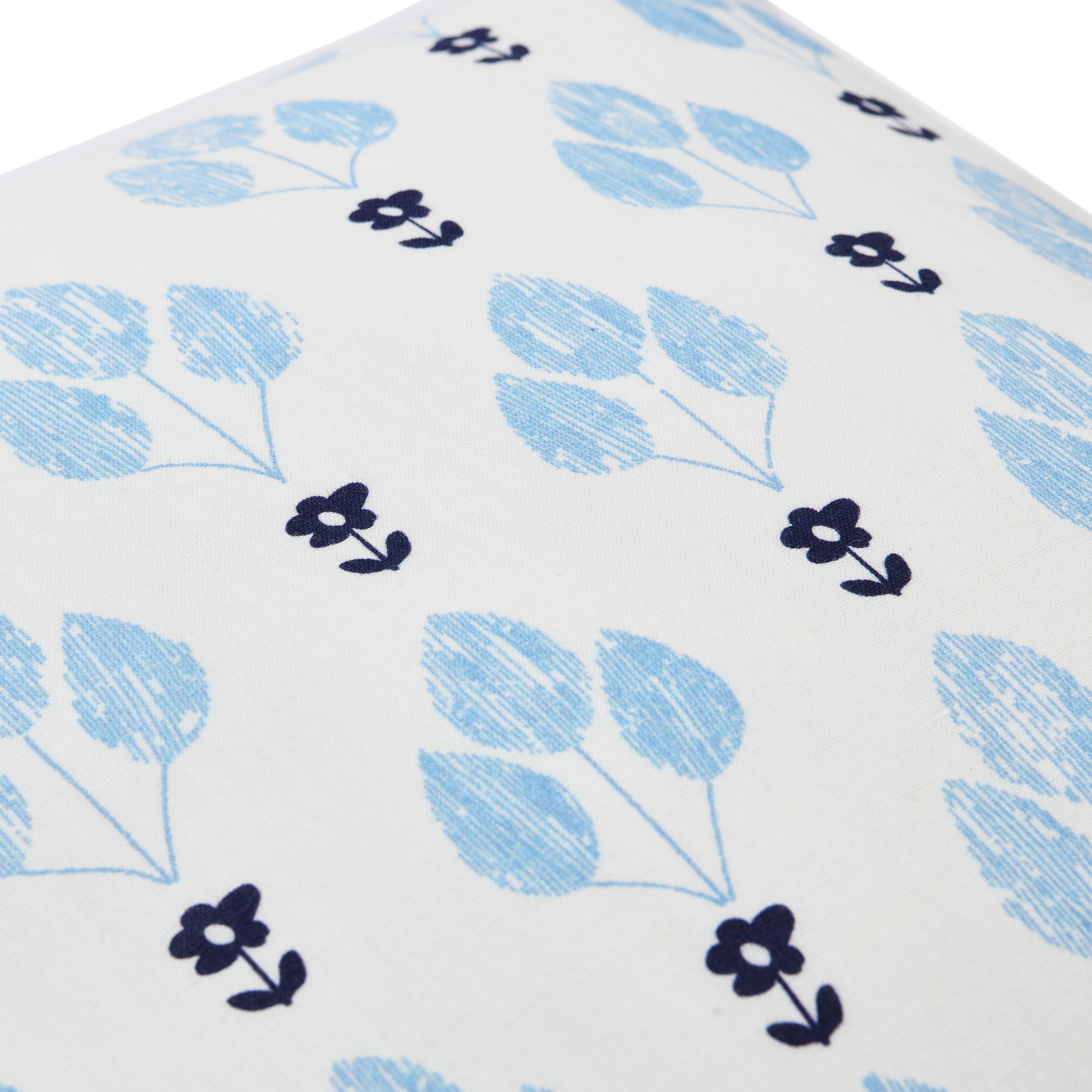 Hello Honey® White & Blue Floral Print Pillow Cover
